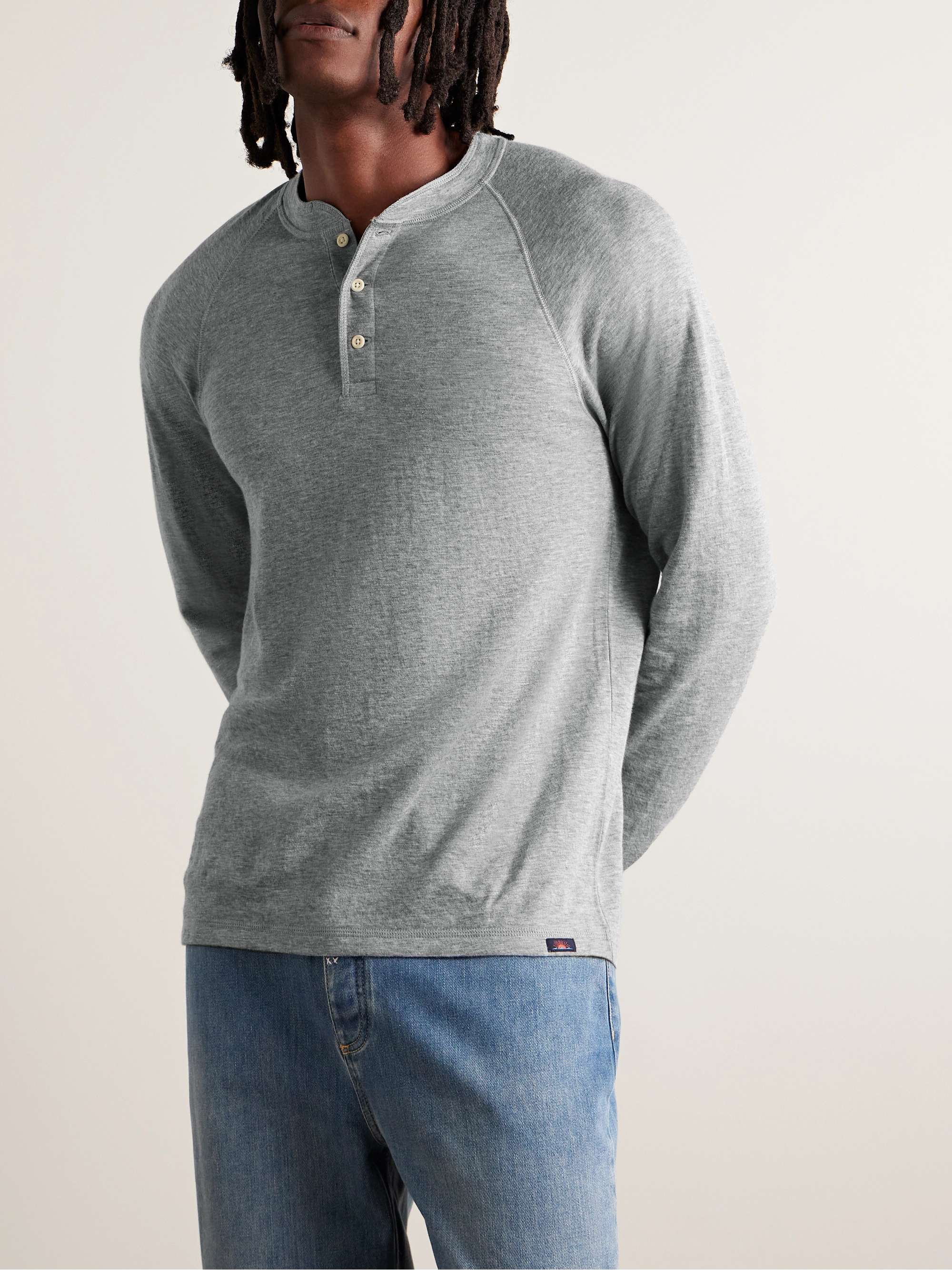 FAHERTY Pima Cotton and Modal-Blend Henley T-Shirt