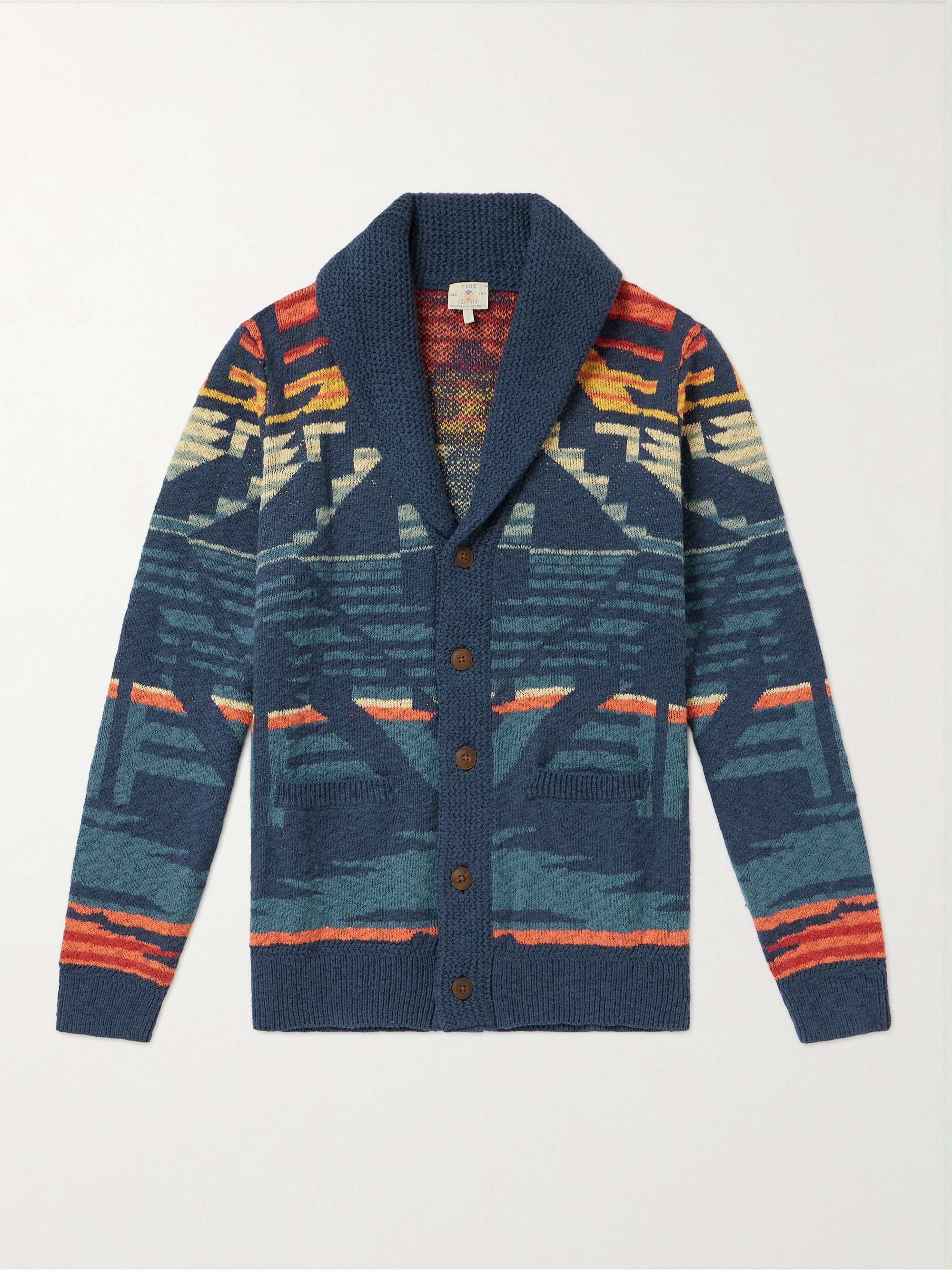 FAHERTY + Lehi ThunderVoice Eagle Shawl-Collar Printed Organic Cotton ...