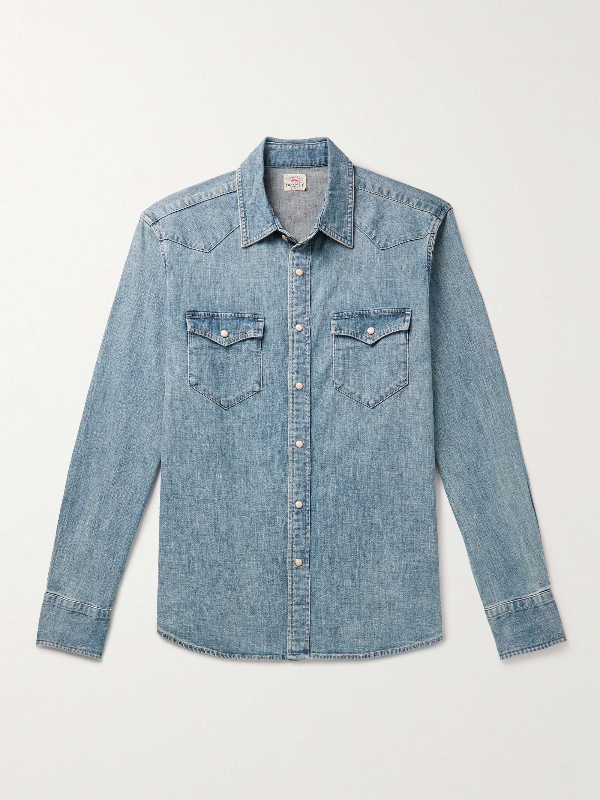 Indigo-Dyed Organic Denim Western Shirt