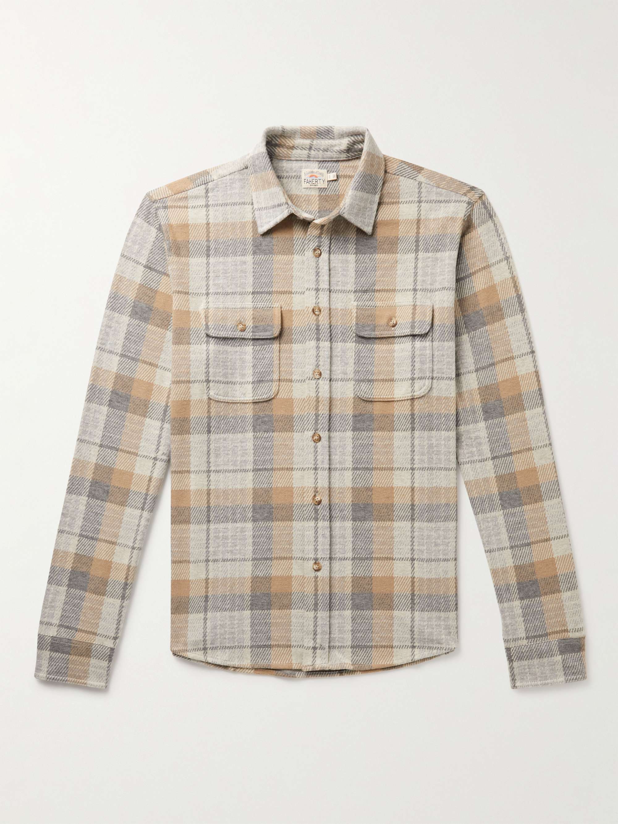 FAHERTY Legend™ Checked Recycled Knitted Shirt for Men MR PORTER