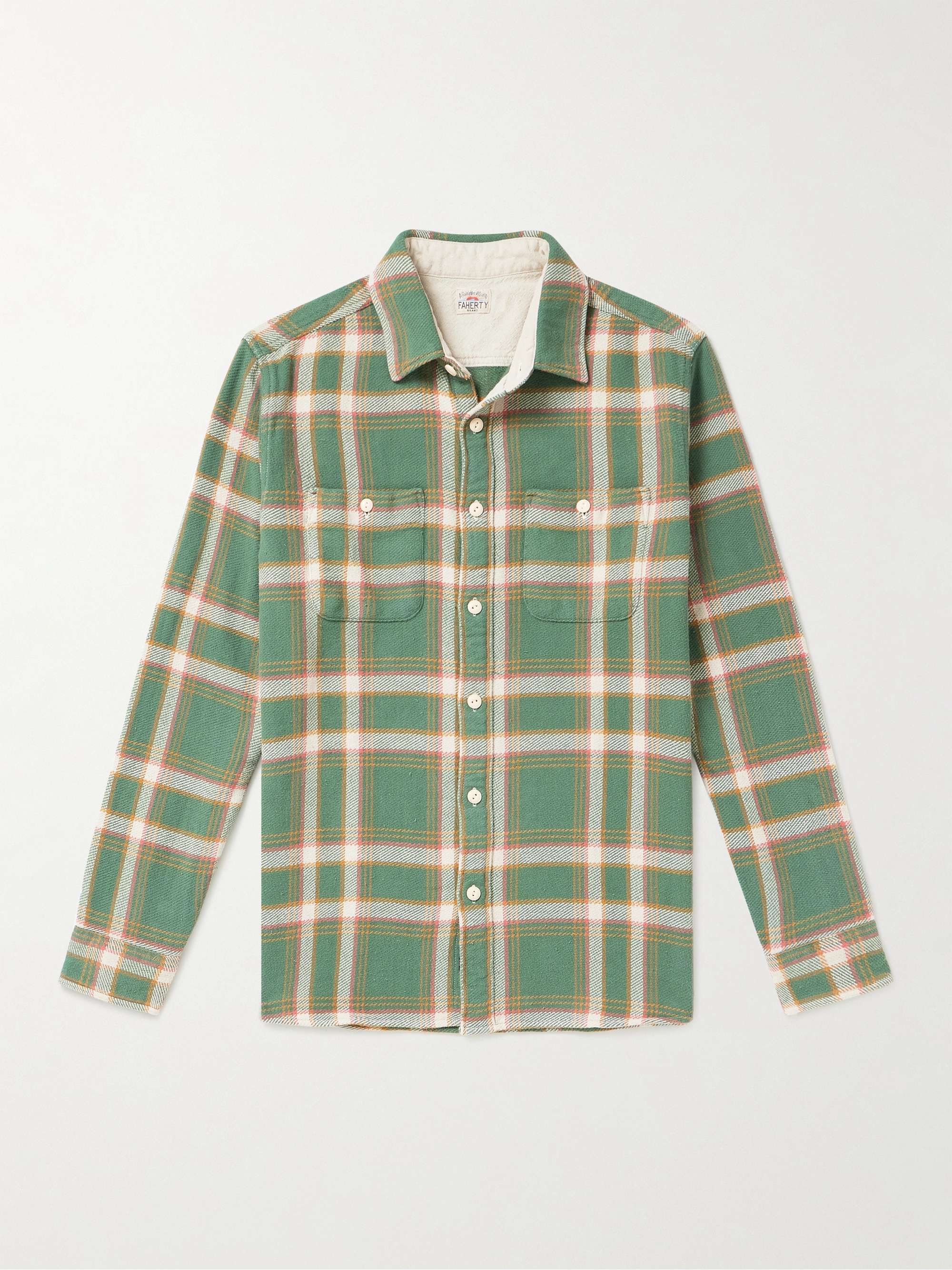 FAHERTY The Surf Checked Organic Cotton-Flannel Shirt for Men | MR PORTER