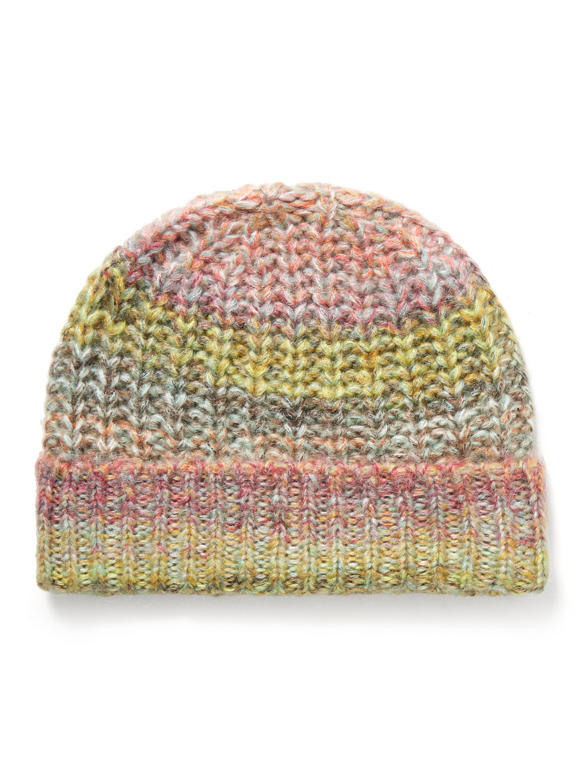 Ribbed Brushed-Knit Beanie