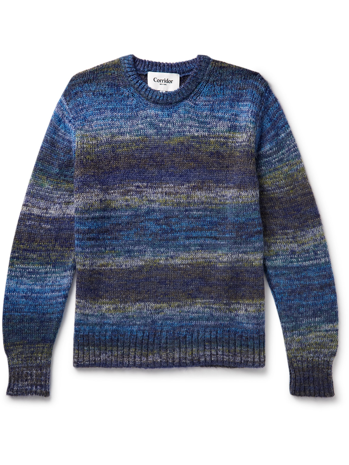 Shop Corridor Space-dyed Knitted Sweater In Blue