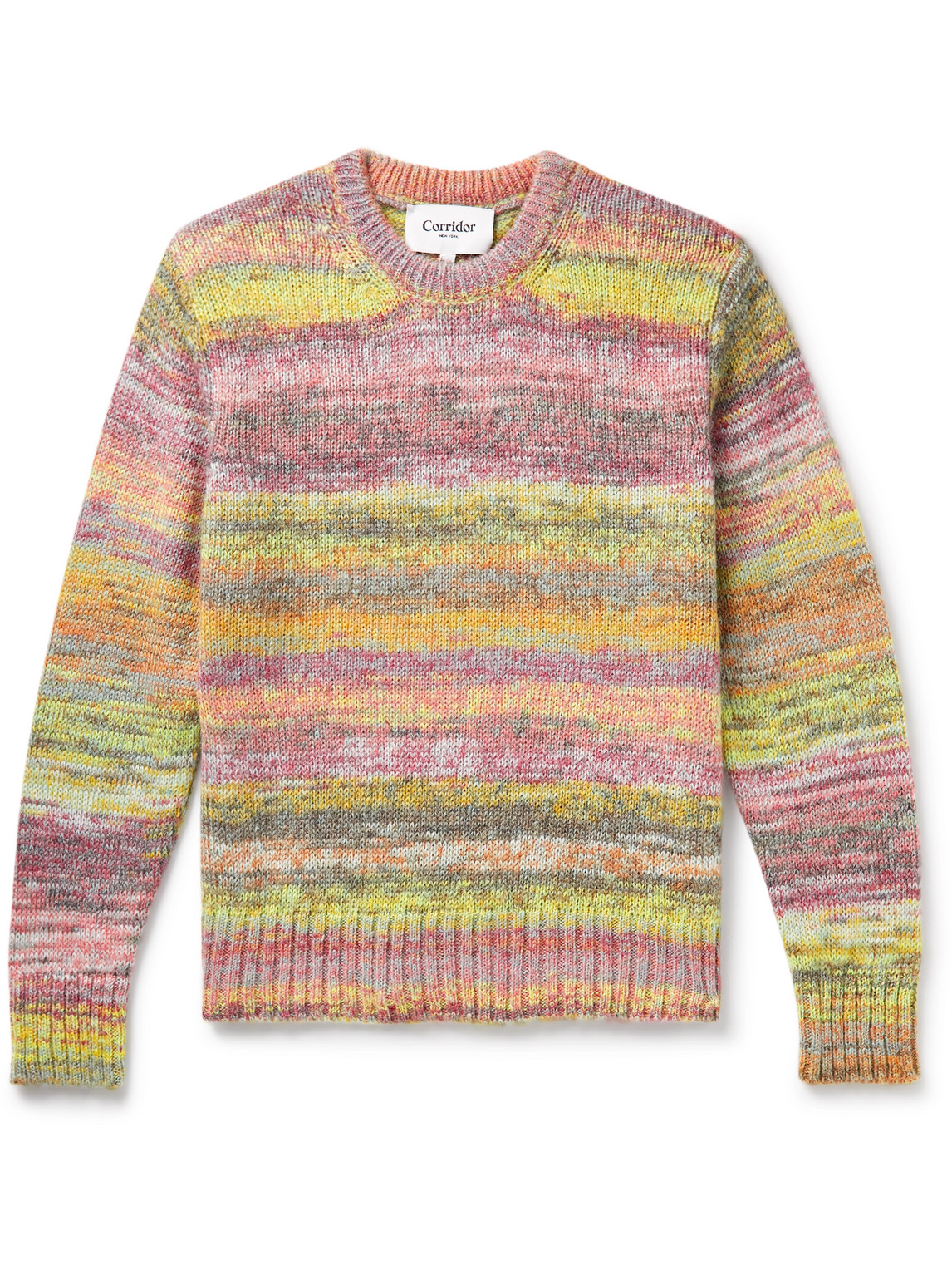 Corridor Space-dyed Knitted Sweater In Yellow