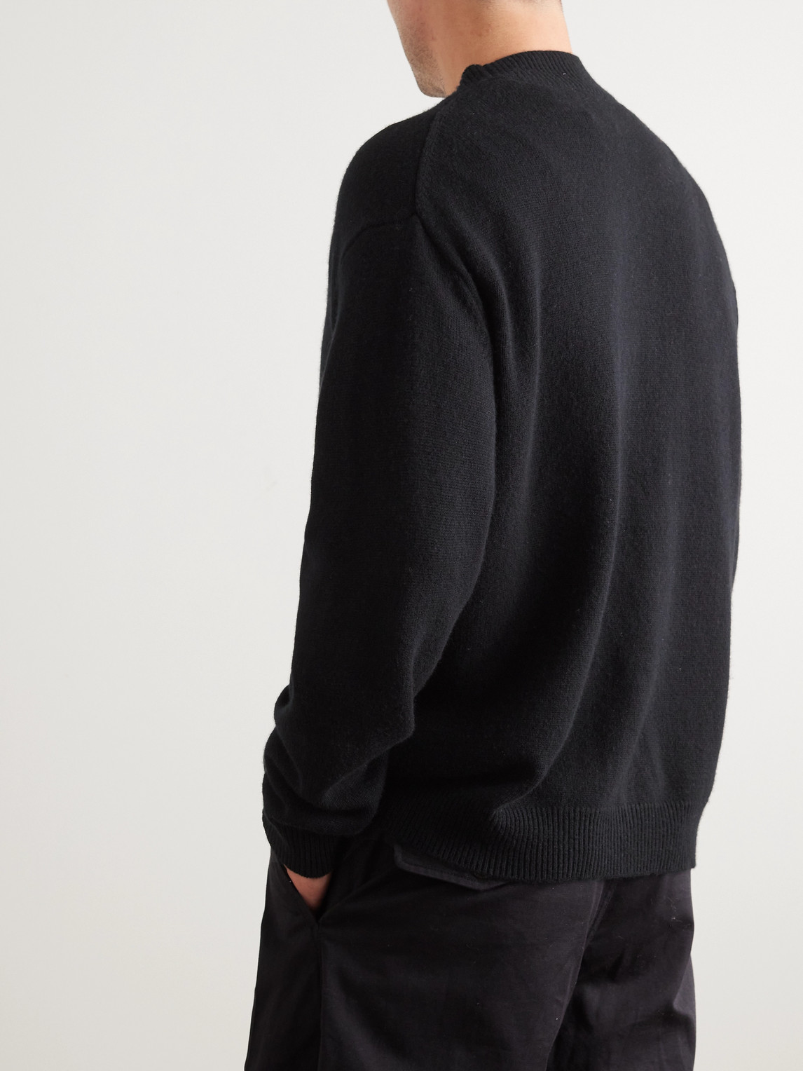 Shop Allude Virgin Wool And Cashmere-blend Cardigan In Black