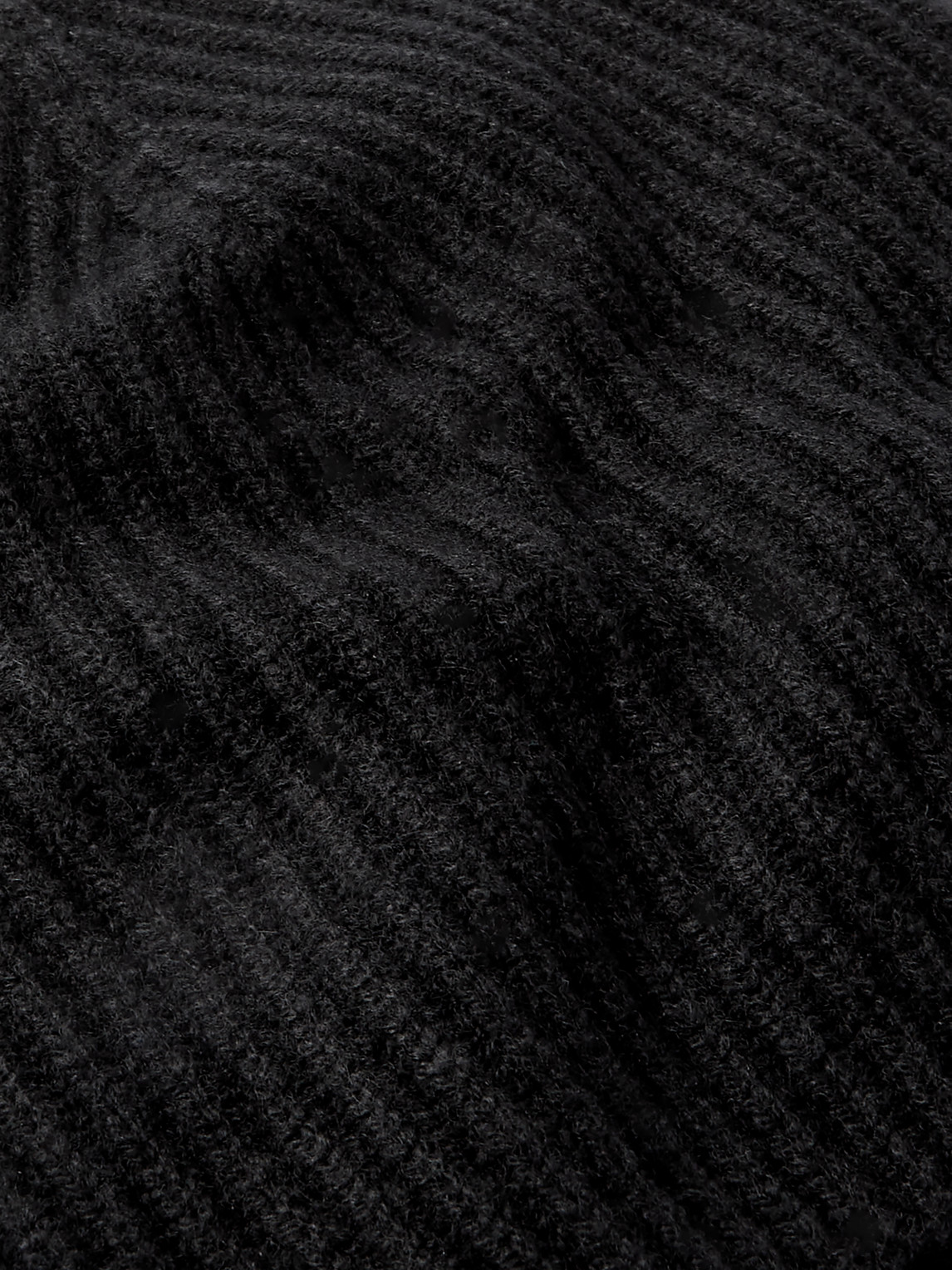 Shop Allude Ribbed Cashmere Beanie In Black