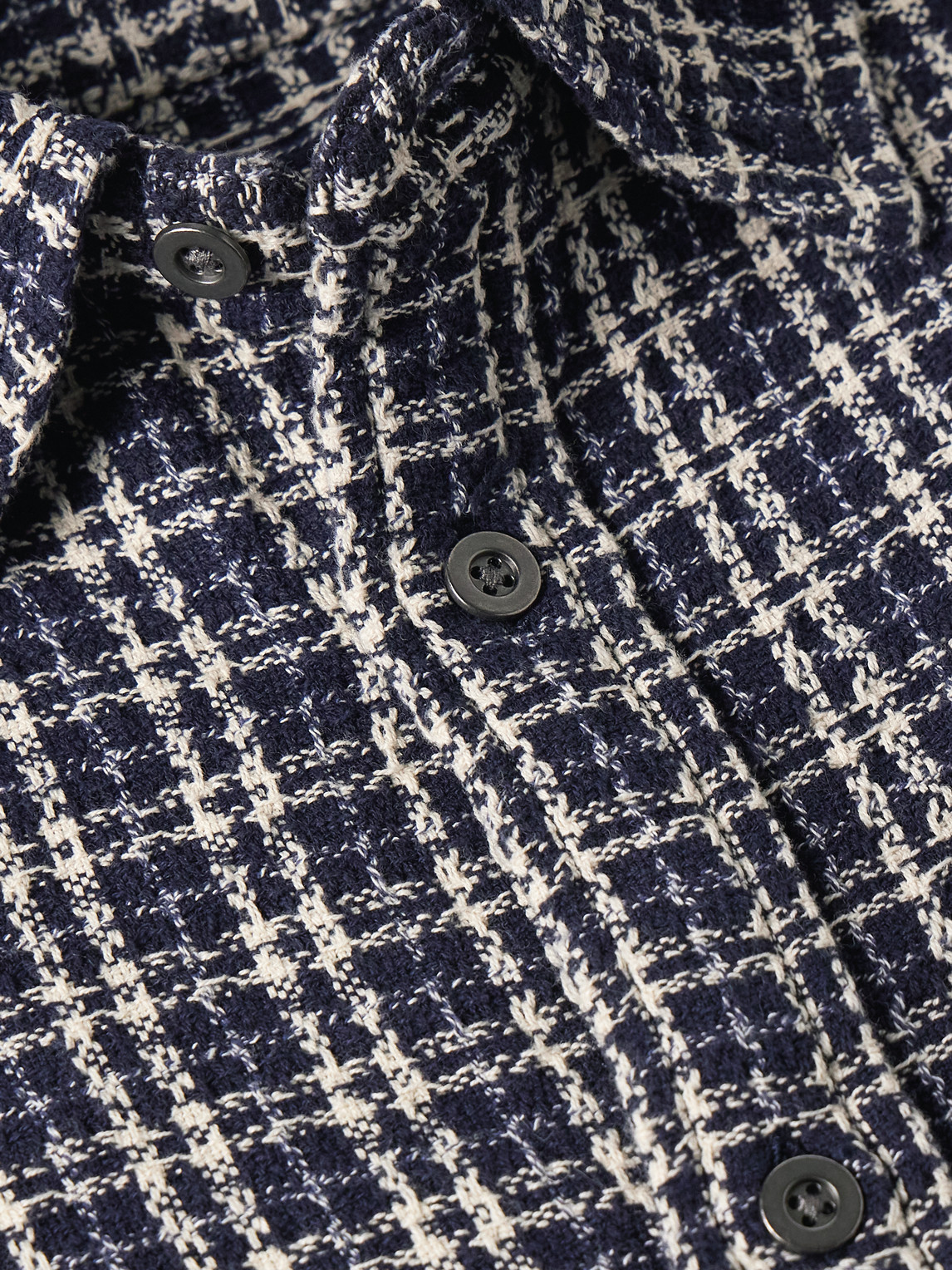 Corridor Checked Cotton-tweed Shirt In Blue