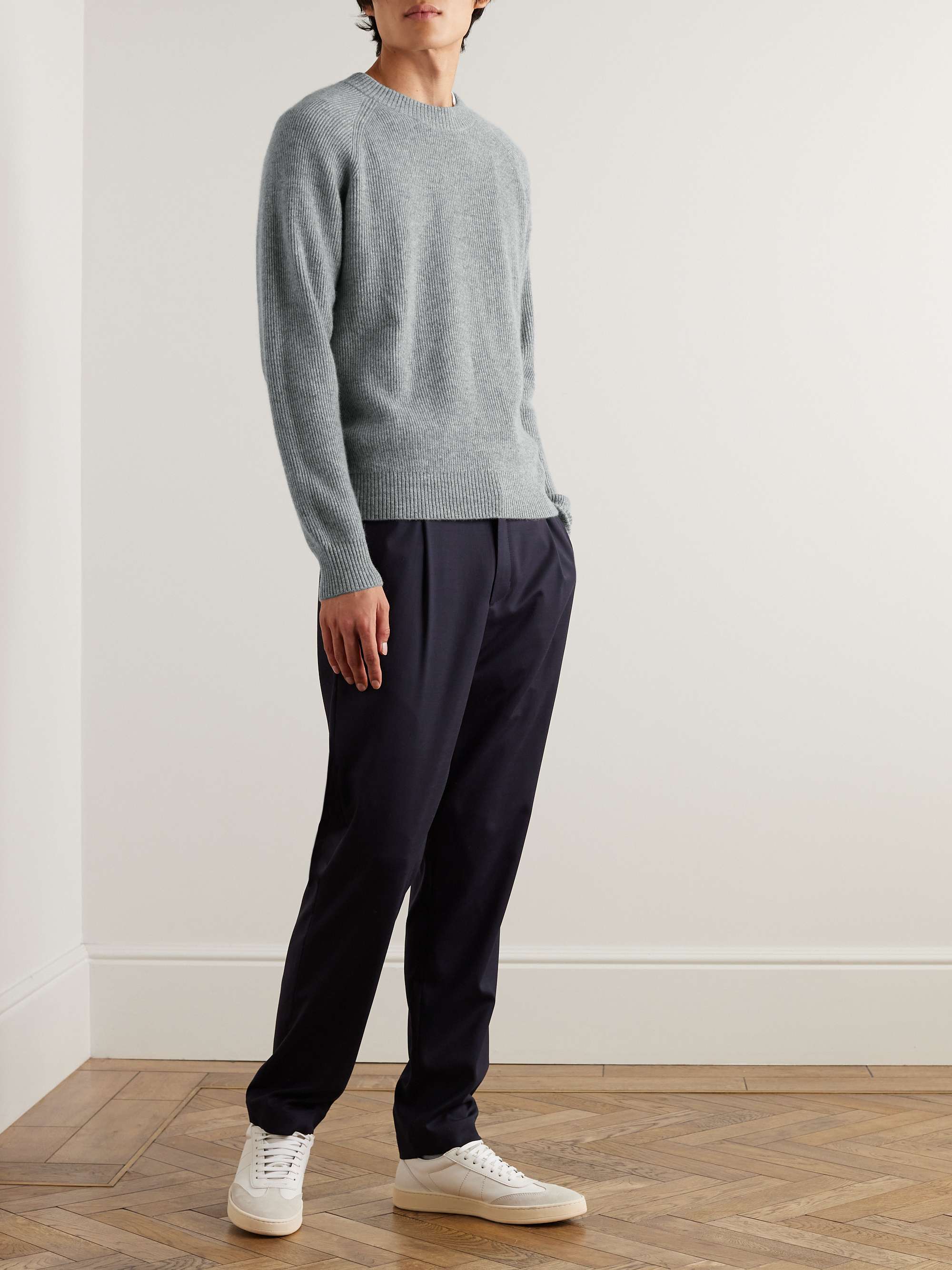 ALLUDE Ribbed Cashmere-Blend Sweater for Men | MR PORTER