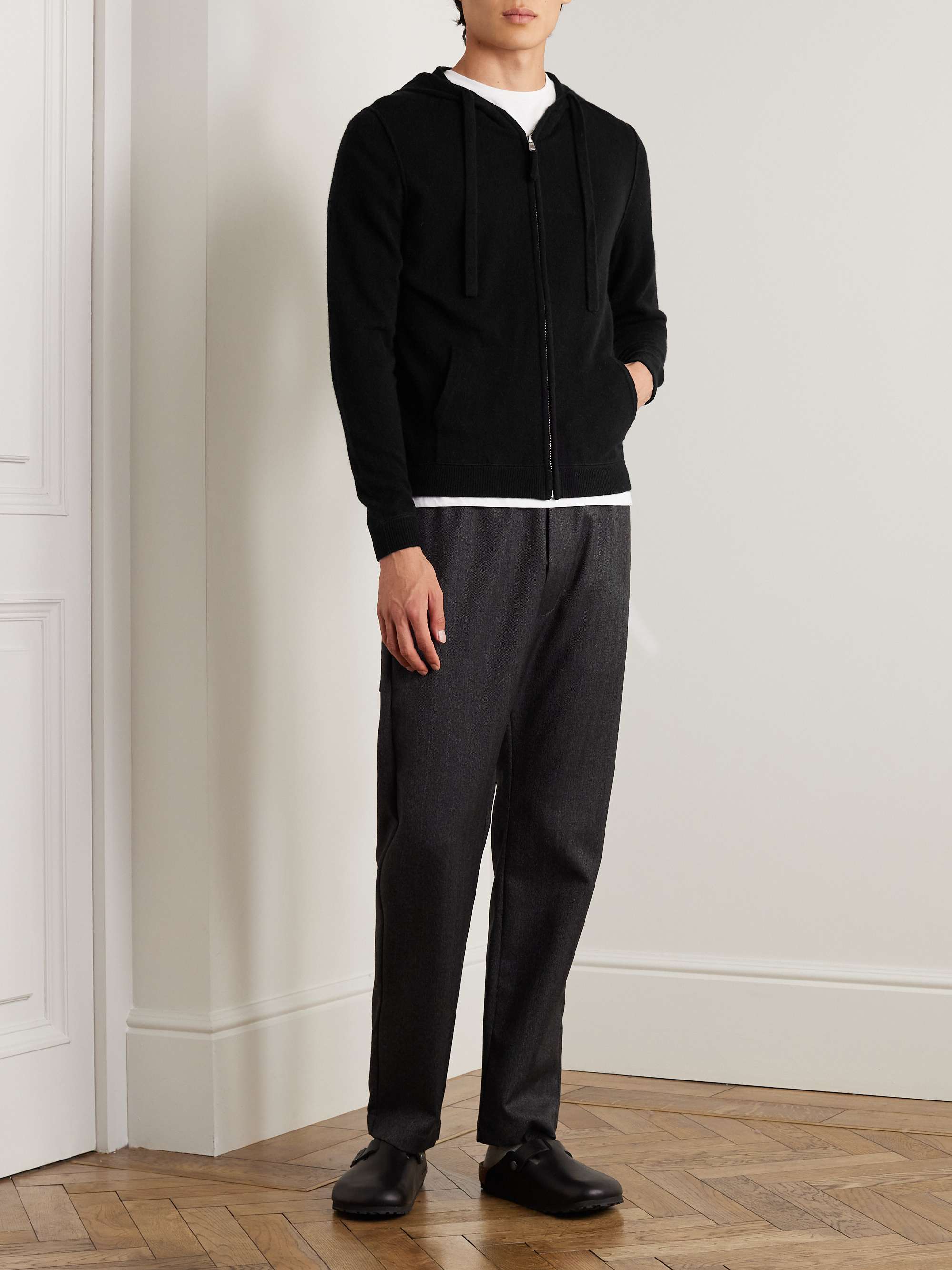 ALLUDE Virgin Wool and Cashmere-Blend Zip-Up Hoodie for Men | MR PORTER