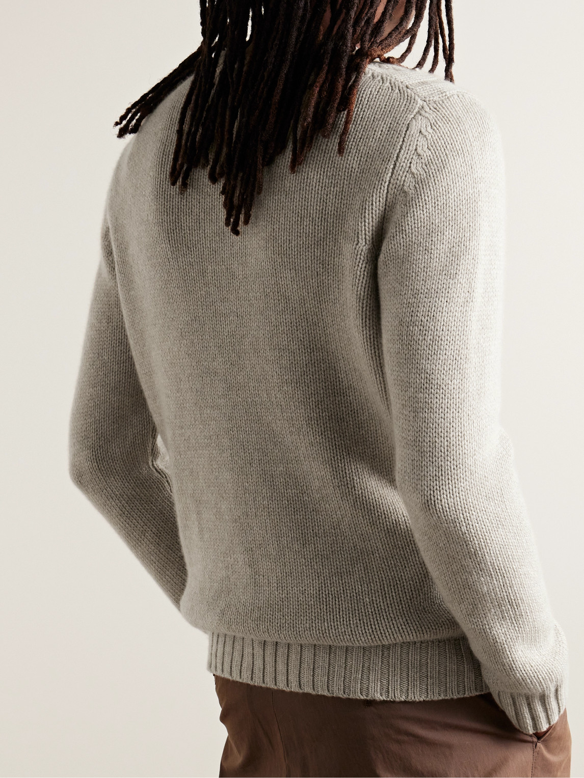 Shop Allude Cable-knit Cashmere Sweater In Neutrals