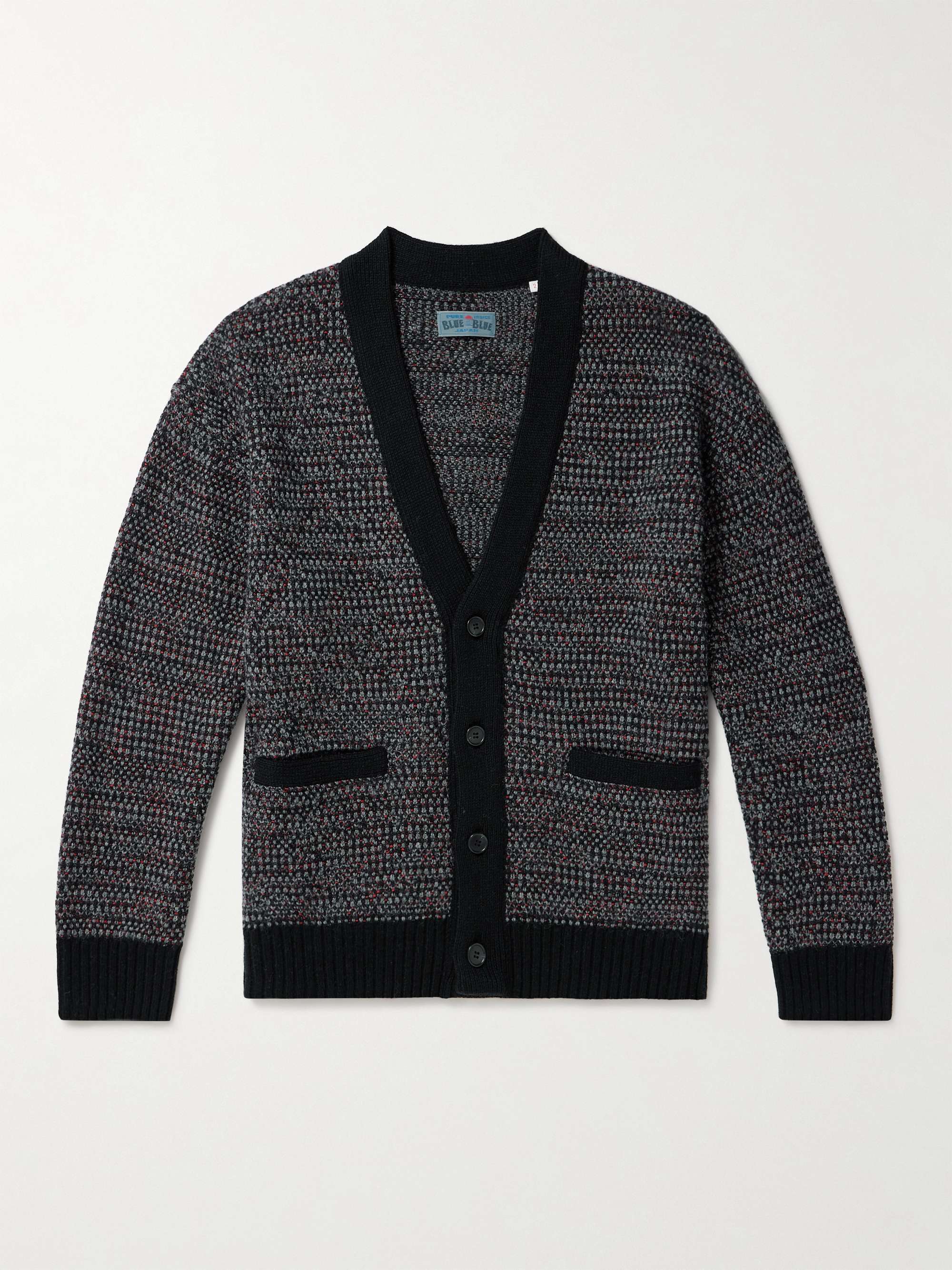 BLUE BLUE JAPAN City Light Wool-Blend Piqué Cardigan for Men | MR PORTER