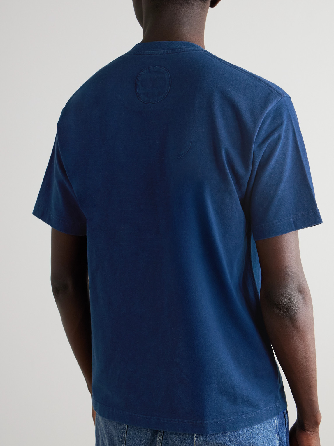 Shop Blue Blue Japan Indigo-dyed Cotton-jersey T-shirt In Blue