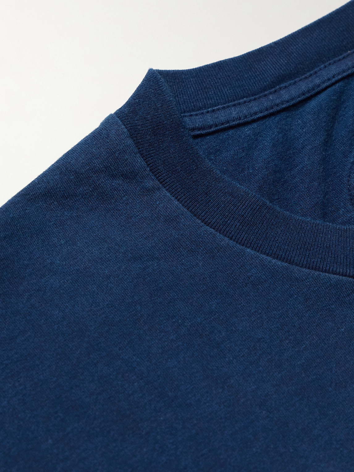 Shop Blue Blue Japan Indigo-dyed Cotton-jersey T-shirt In Blue