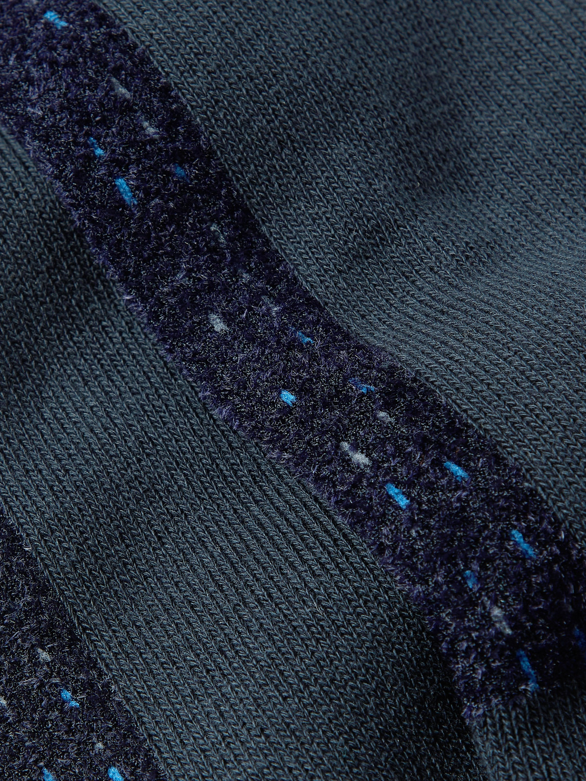 Shop Blue Blue Japan Fleece-trimmed Cotton-blend Socks In Blue