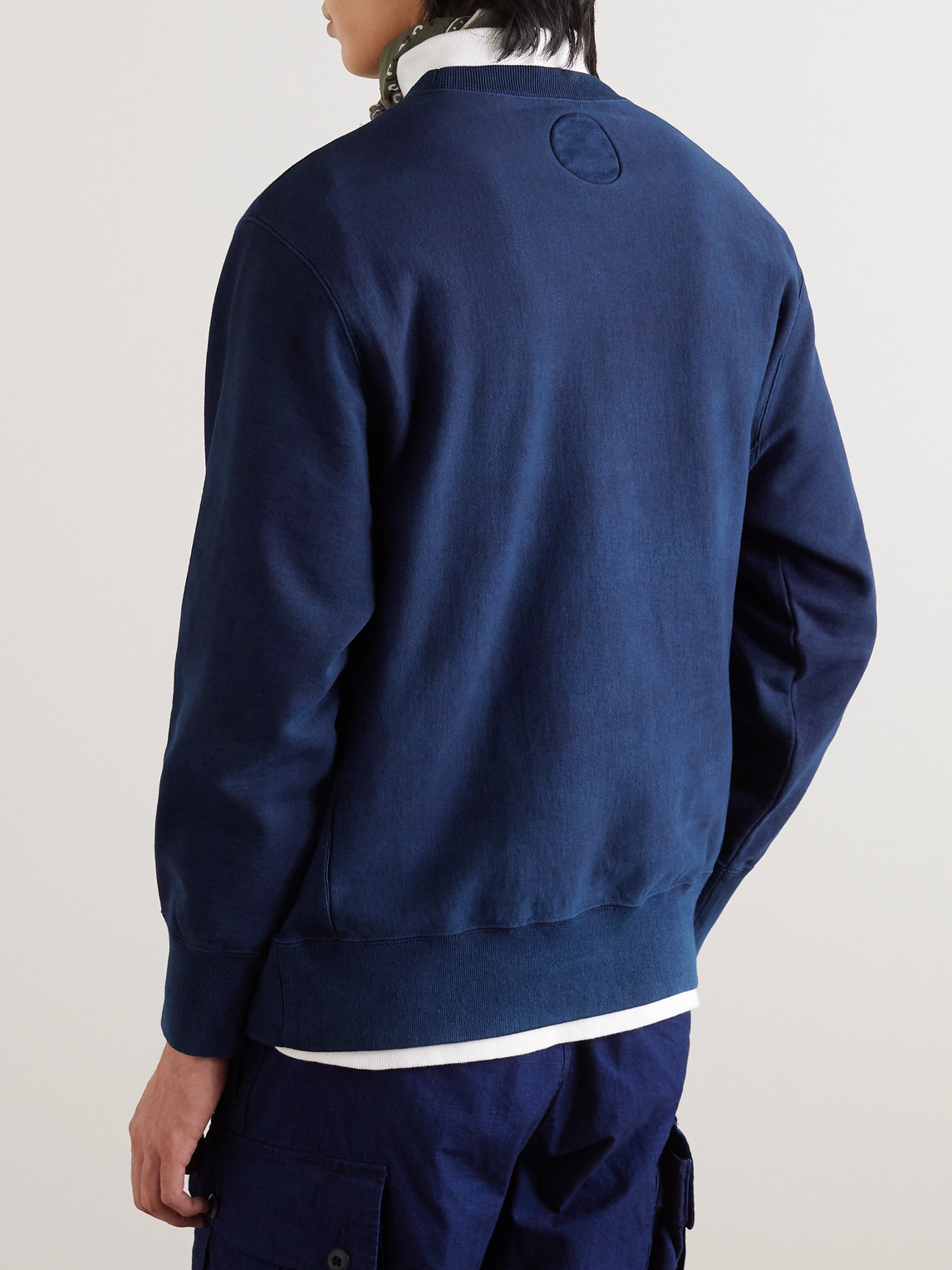 Shop Blue Blue Japan Indigo-dyed Cotton-jersey Sweatshirt In Blue