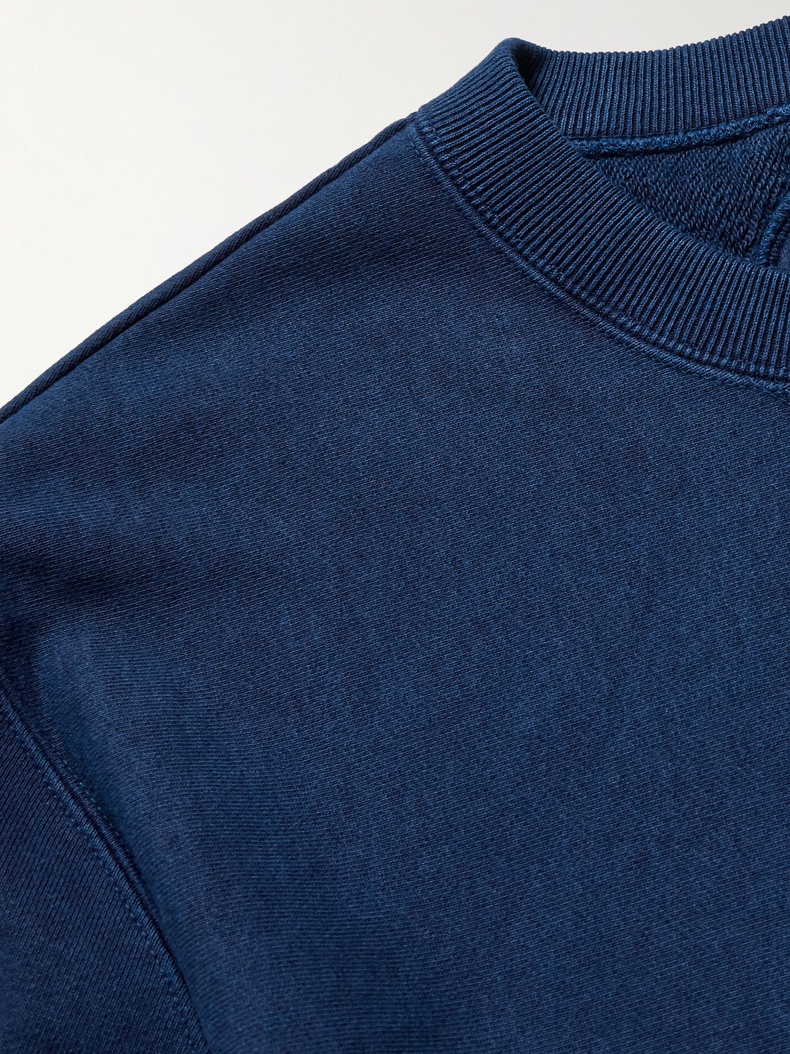 Blue Blue Japan Indigo-dyed Cotton-jersey Sweatshirt In Blue