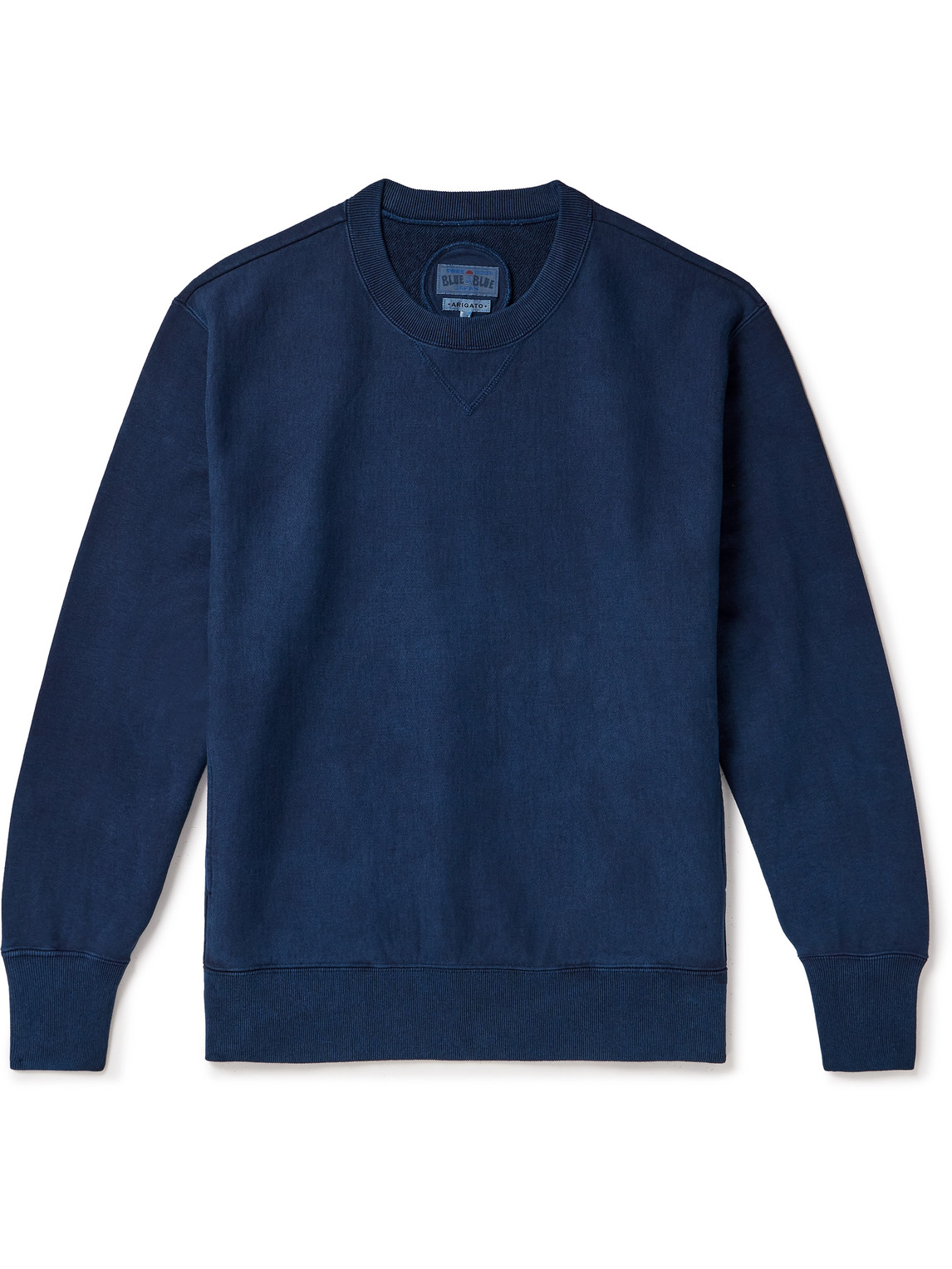 Blue Blue Japan Indigo-dyed Cotton-jersey Sweatshirt In Blue