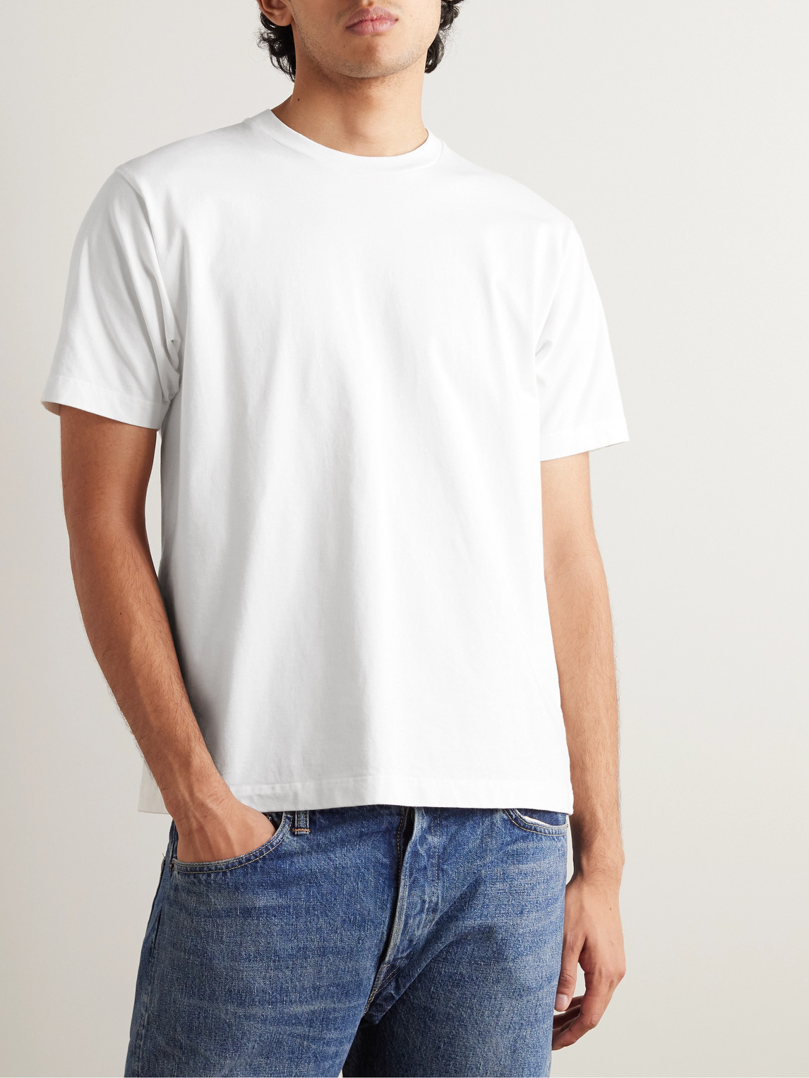 Shop Blue Blue Japan Cotton-jersey T-shirt In White