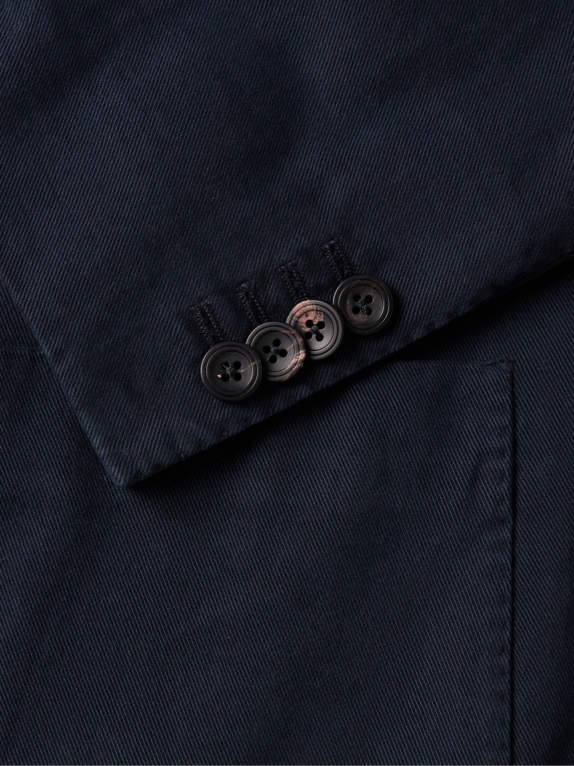 Shop Incotex Montedoro Unstructured Cotton And Cashmere-blend Twill Blazer In Blue