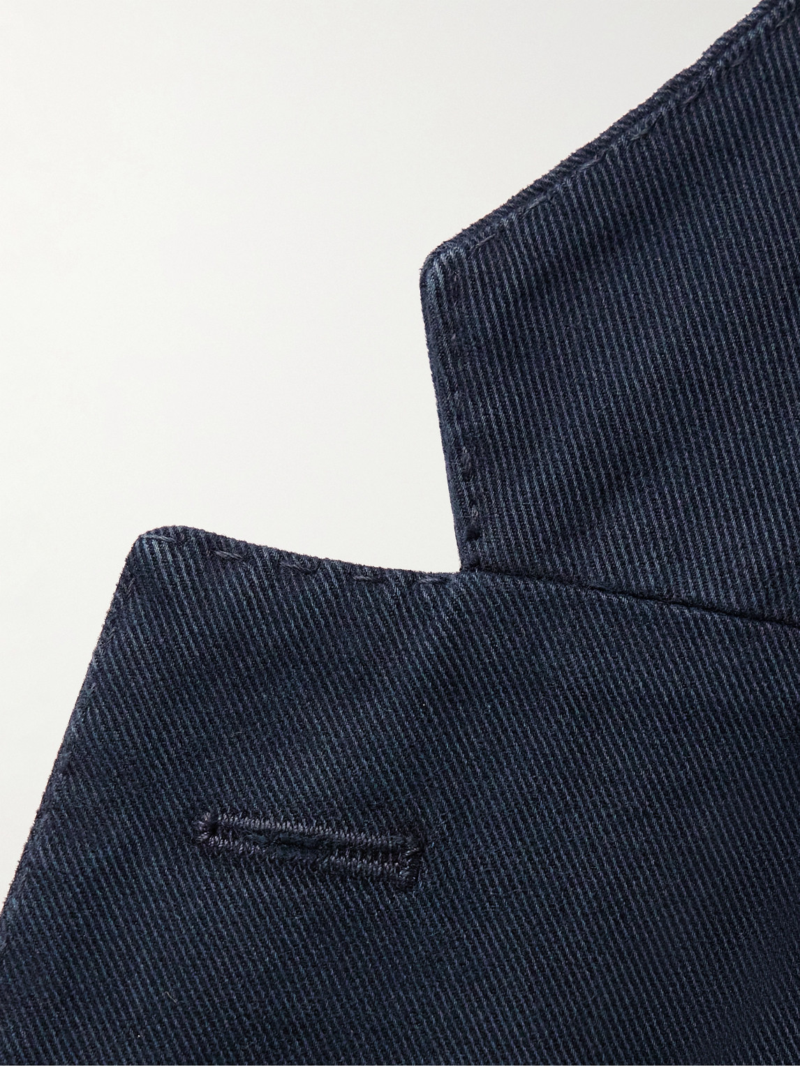 Shop Incotex Montedoro Unstructured Cotton And Cashmere-blend Twill Blazer In Blue