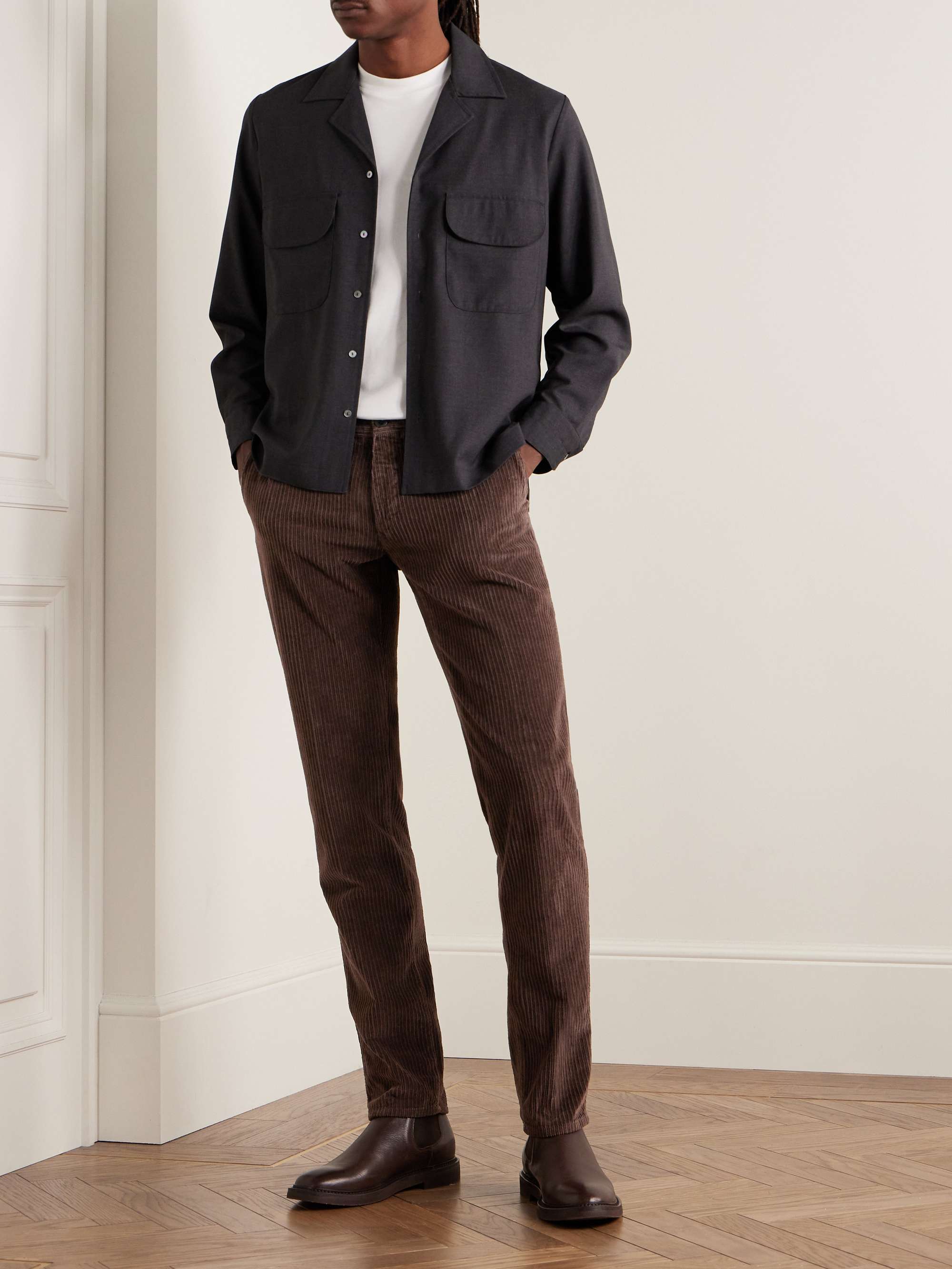 INCOTEX Straight-Leg Cotton-Blend Corduroy Trousers for Men | MR PORTER
