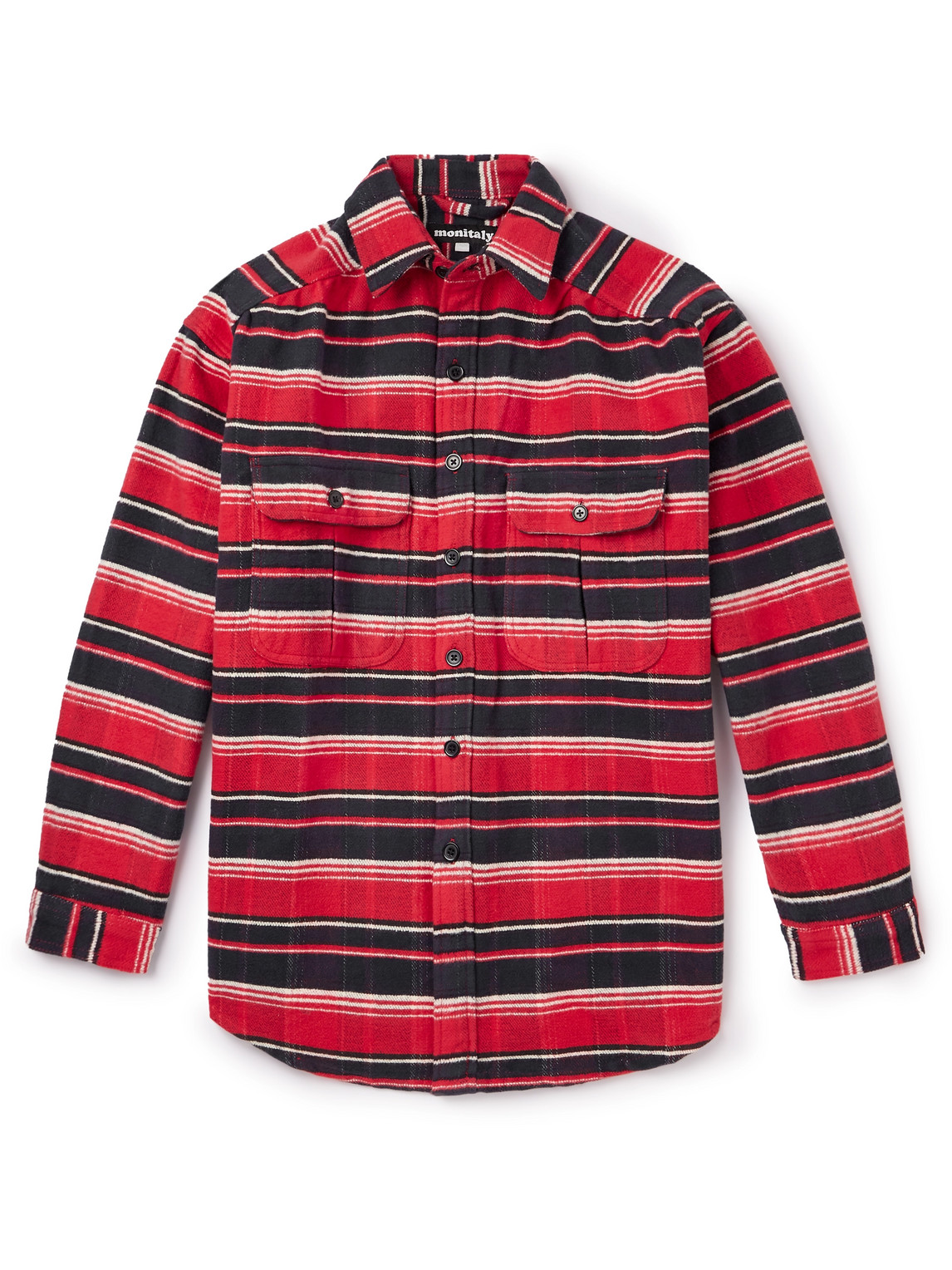 Giorgio Striped Cotton-Flannel Shirt