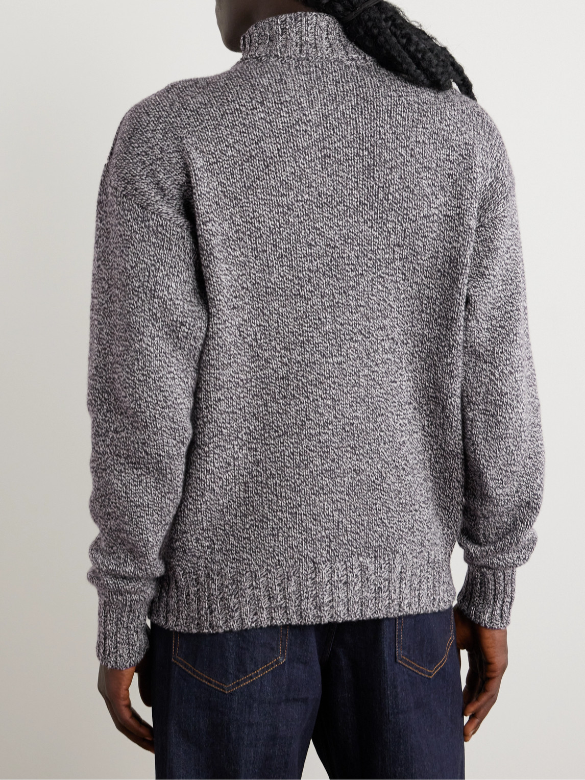 Shop Kaptain Sunshine Wool Rollneck Sweater In Gray