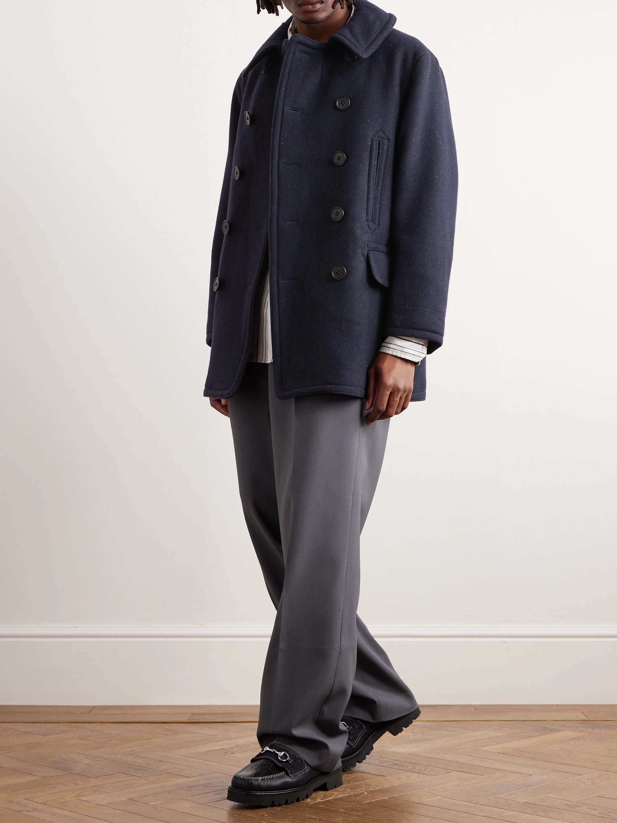 新品未使用 KAPTAIN SUNSHINE Pea Coat 40 NAVY