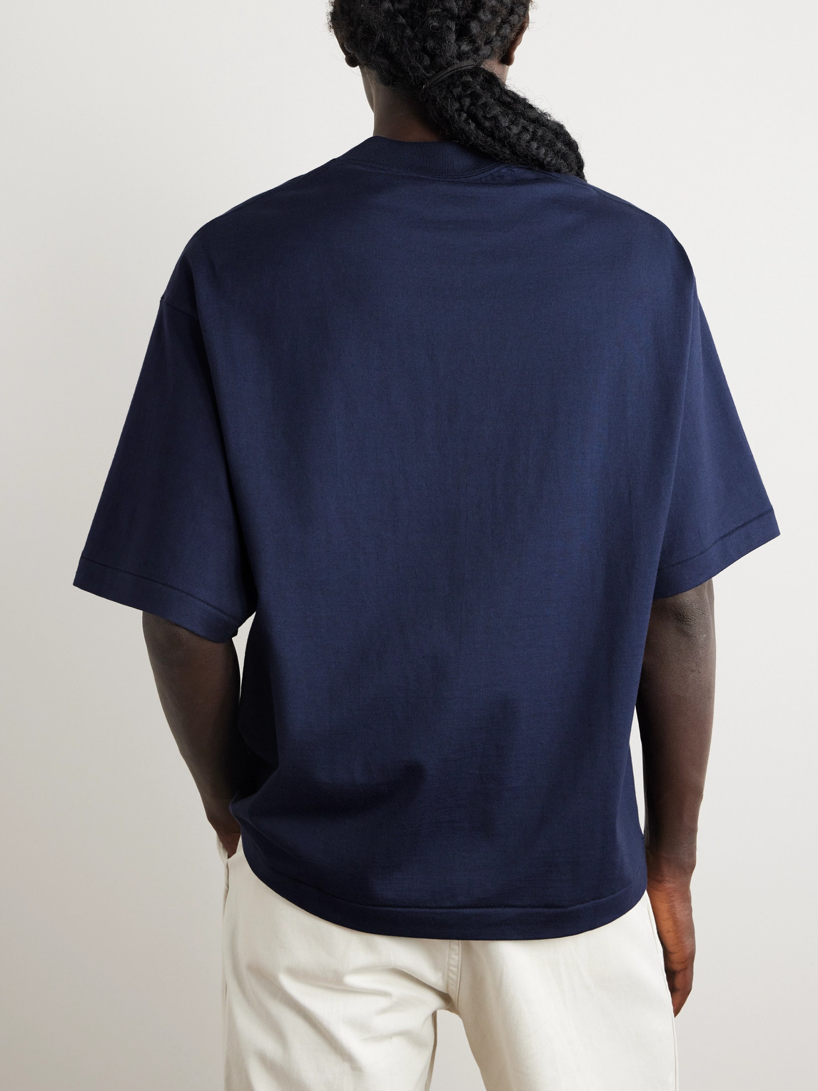 Shop Kaptain Sunshine Suvin Supima Cotton-jersey T-shirt In Blue