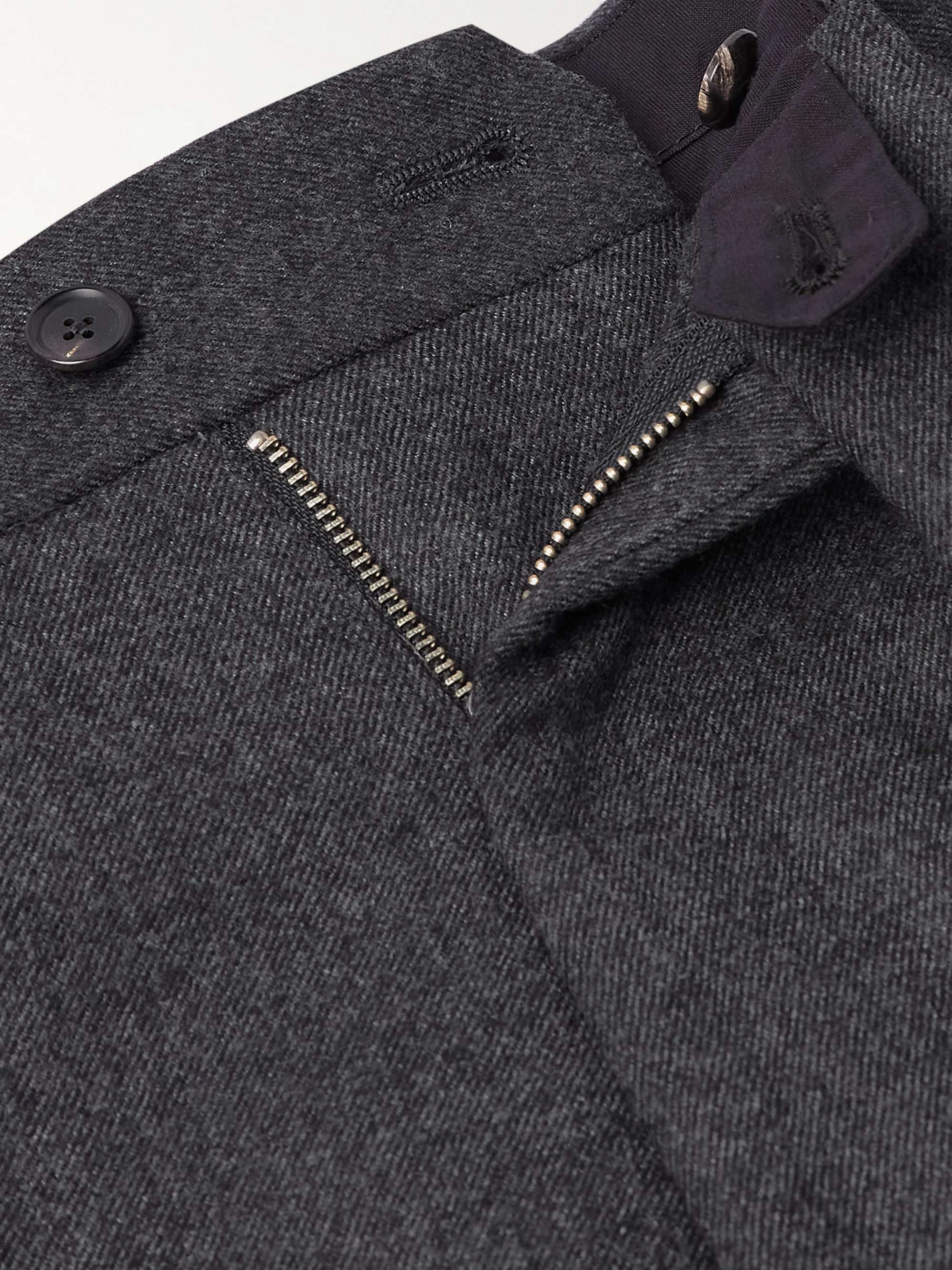 KAPTAIN SUNSHINE Wide-Leg Pleated Wool Suit Trousers for Men