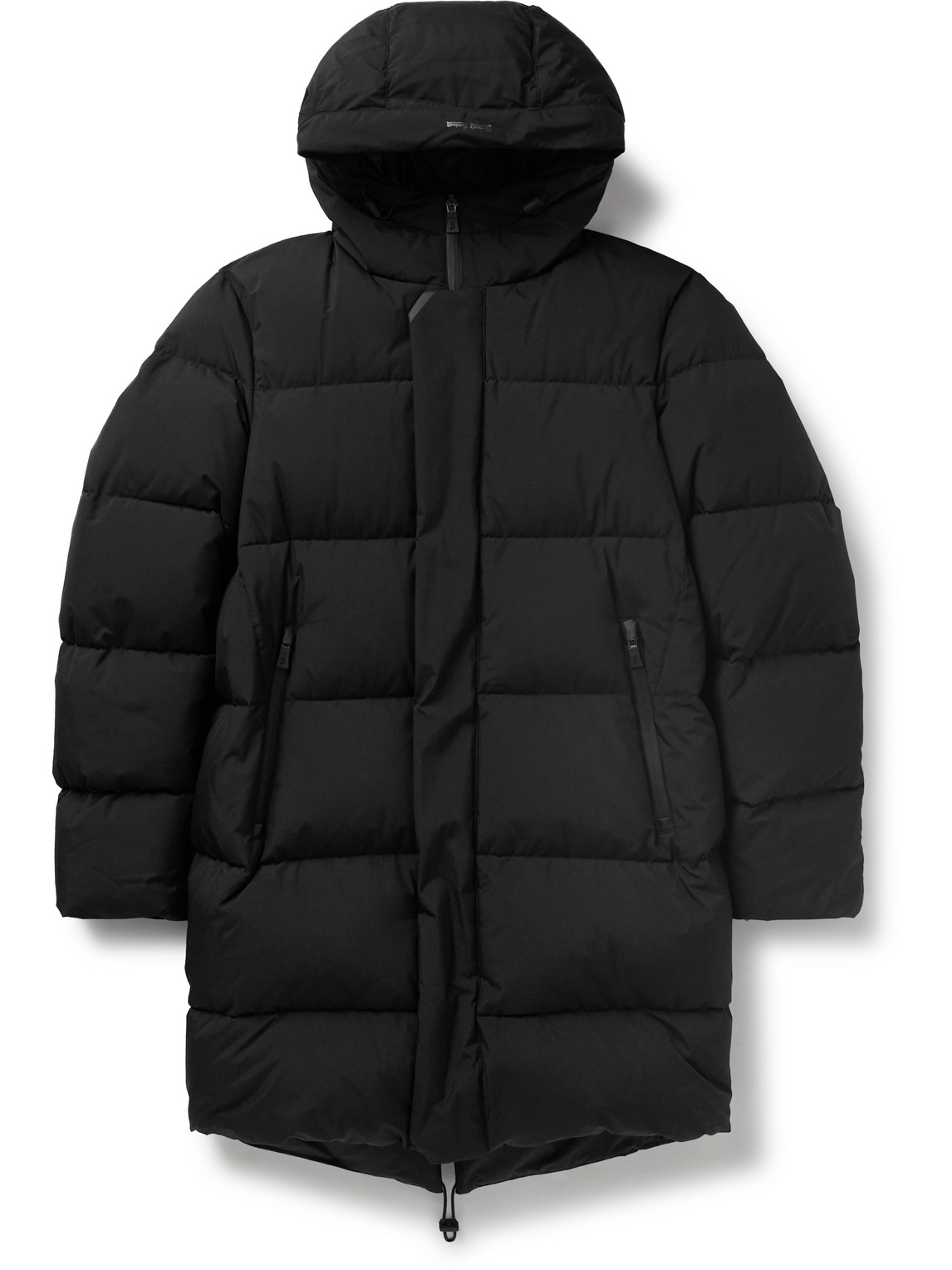 Herno Laminar Quilted Gore-tex® Infinium™ Windstopper® Hooded Down Jacket In Black