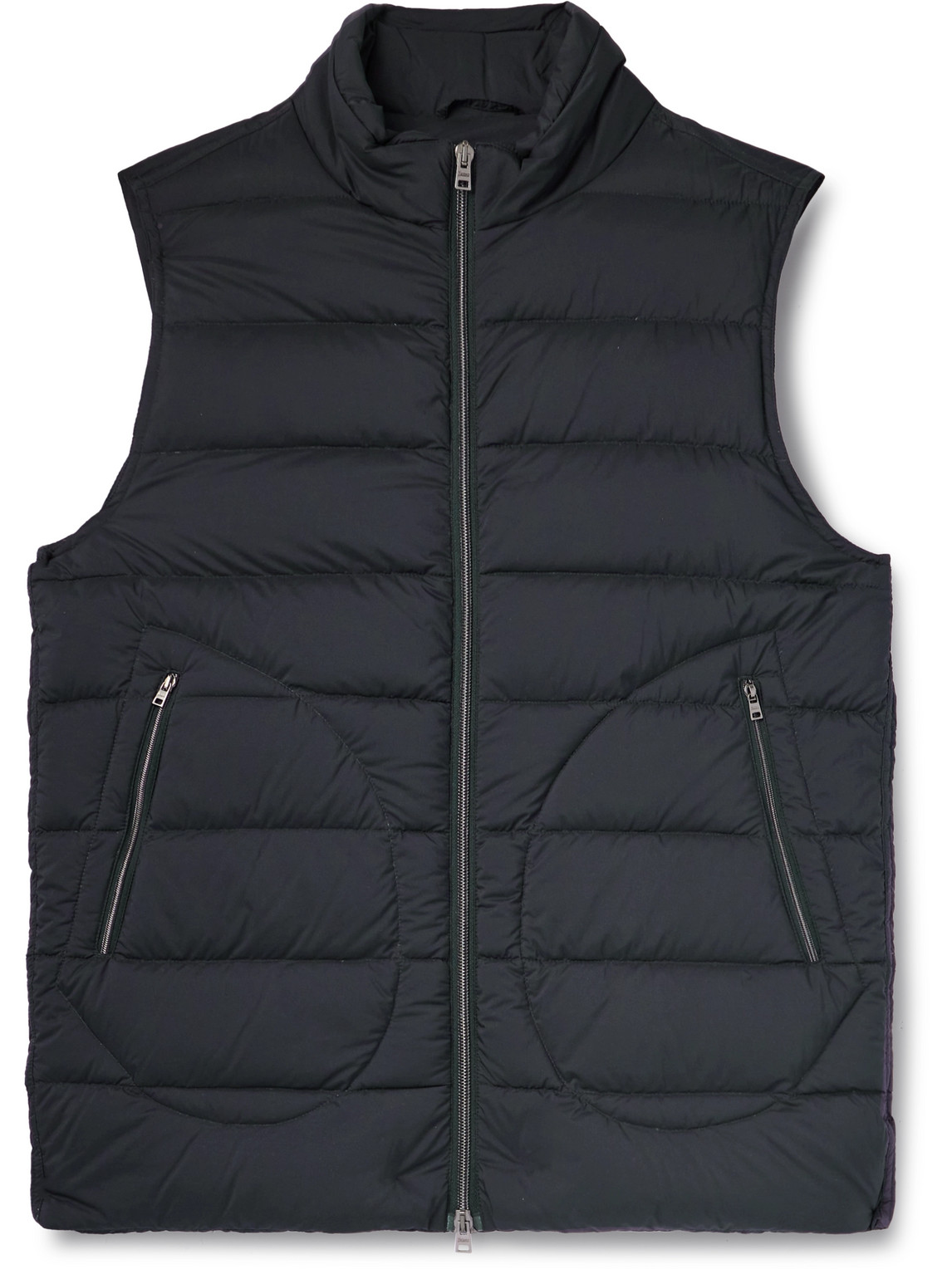 Herno Legend Quilted Shell Down Gilet In Blue