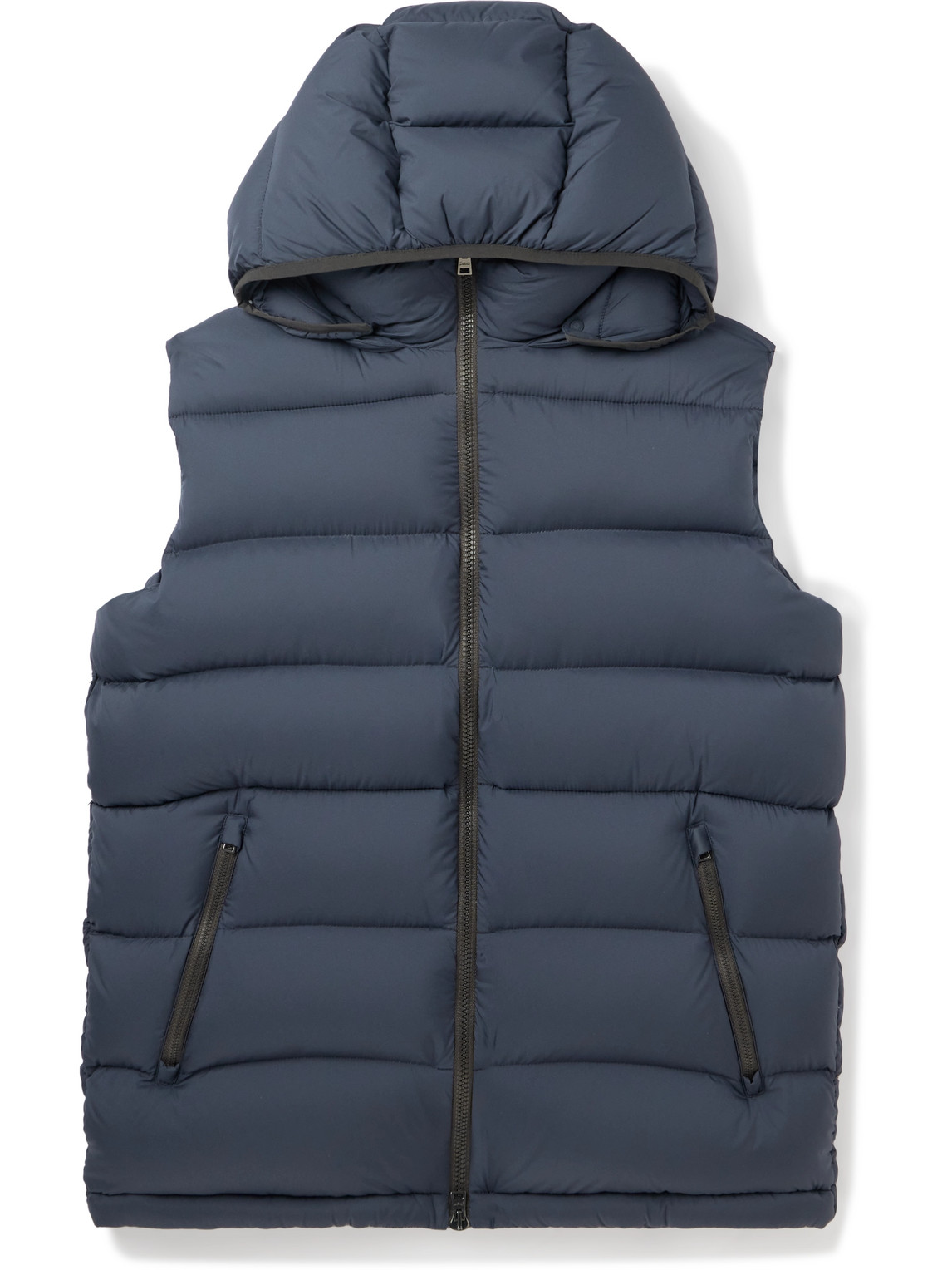 Herno Quilted Padded Nylon Gilet In Blue