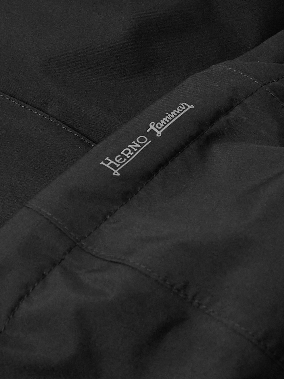 Shop Herno Laminar Laminar Gore-tex® Hooded Down Coat In Black