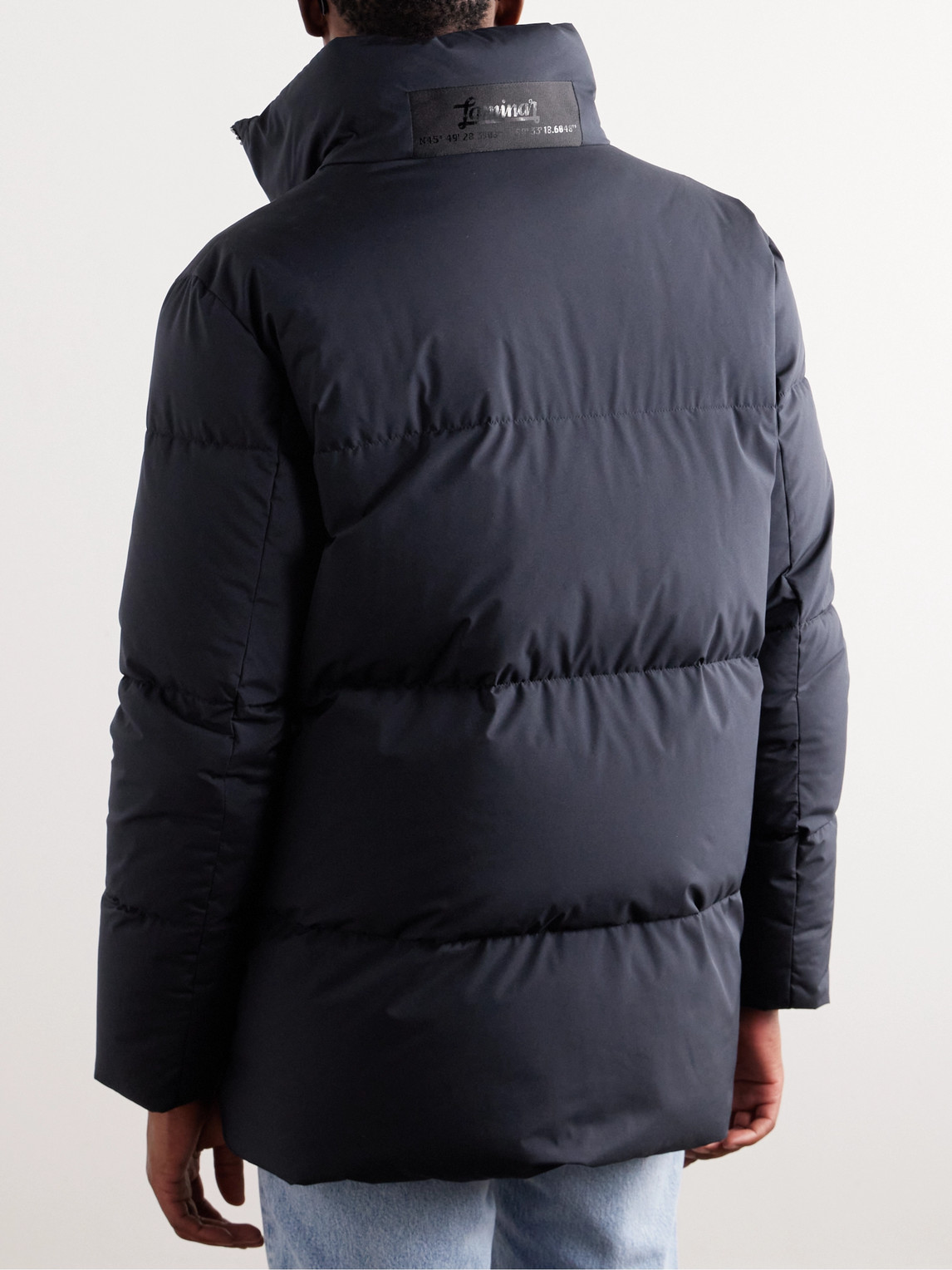 Shop Herno Laminar Laminar Gore-tex® Windstopper® Quilted Down Jacket In Blue