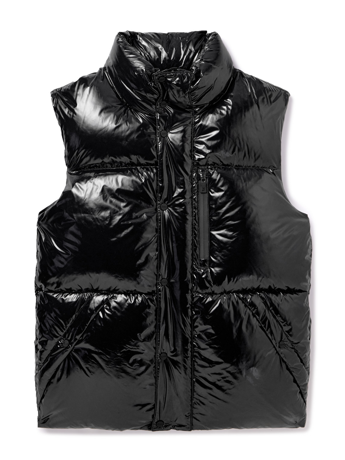 Herno Laminar Laminar Lacquered-nylon Quilted Down Gilet In Black