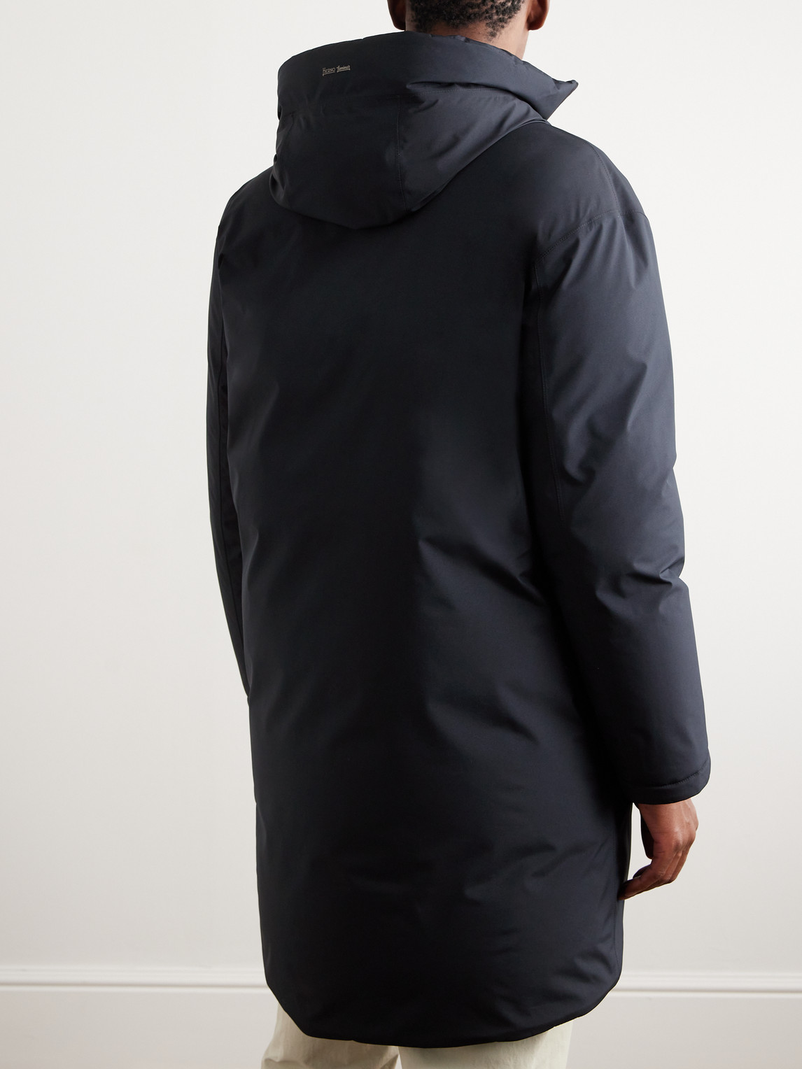Shop Herno Laminar Shell Down Hooded Jacket In Blue