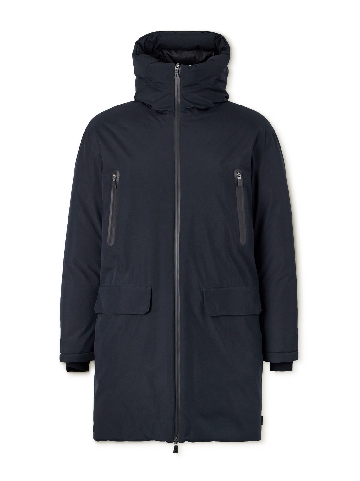 Herno Laminar Shell Down Hooded Jacket In Blue