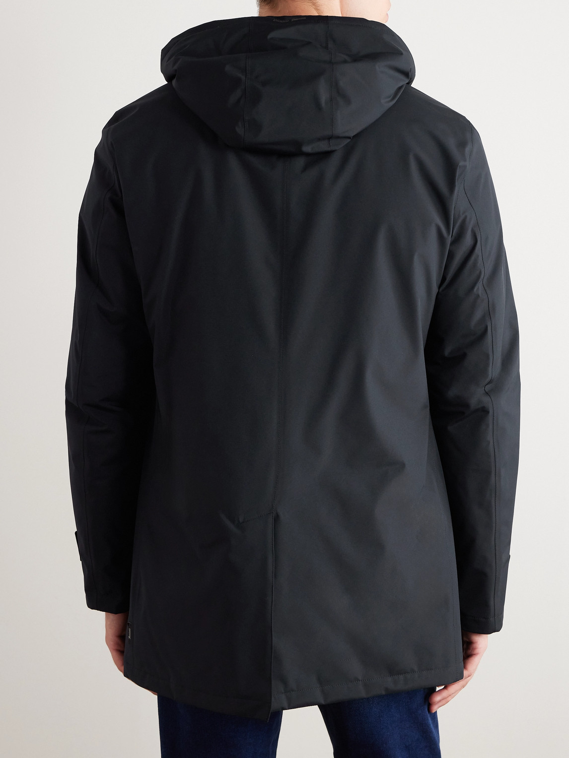 Shop Herno Laminar Laminar Gore-tex® Hooded Down Coat In Blue