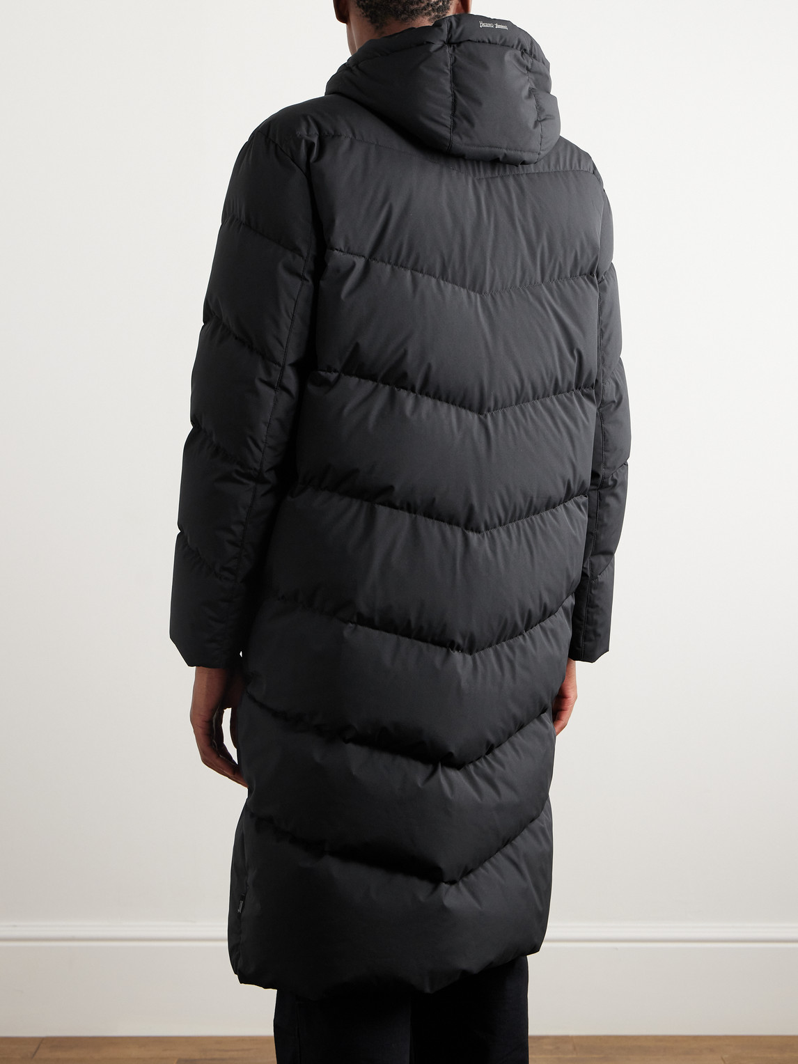 Shop Herno Laminar Laminar Gore‑tex Infinium™ Windstopper® Quilted Down Hooded Jacket In Black