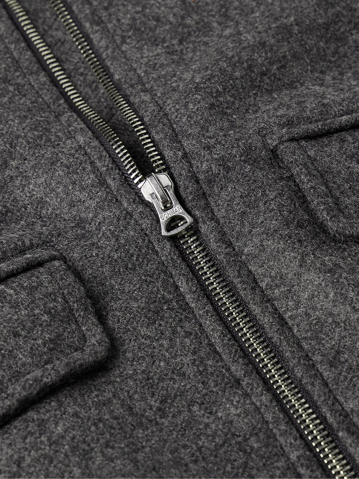 Shop Alex Mill Wool-blend Bomber Jacket In Gray