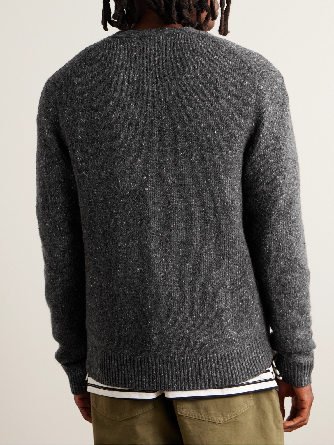 Shop Alex Mill Donegal Merino Wool-blend Cardigan In Gray