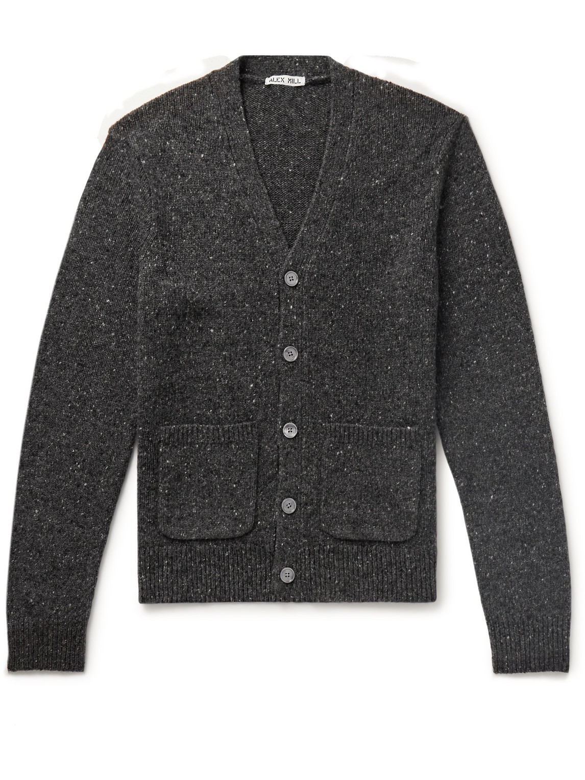 Alex Mill Donegal Merino Wool-blend Cardigan In Grey
