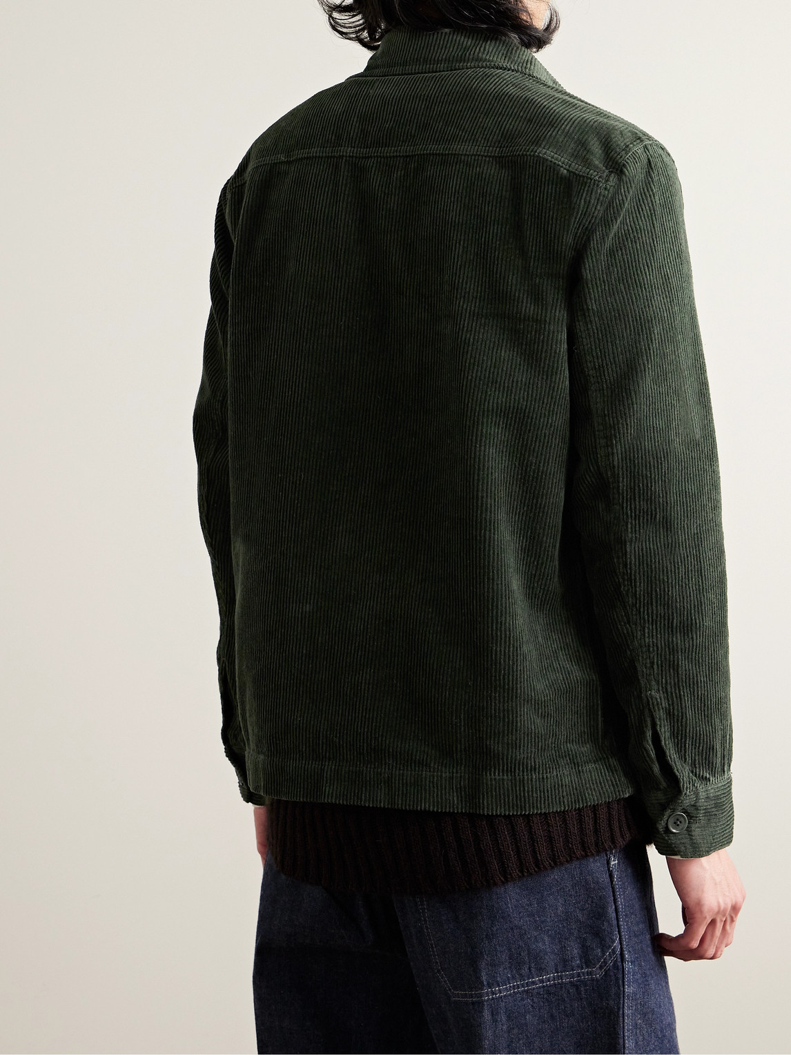 Shop Alex Mill Cotton-corduroy Chore Jacket In Green