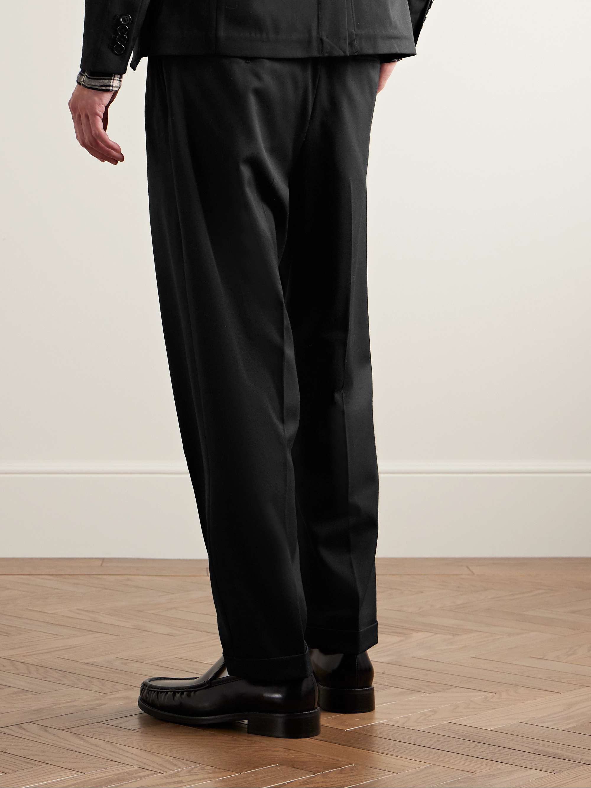 ALEX MILL Slim-Fit Pleated Wool-Blend Gabardine Suit Trousers for Men ...