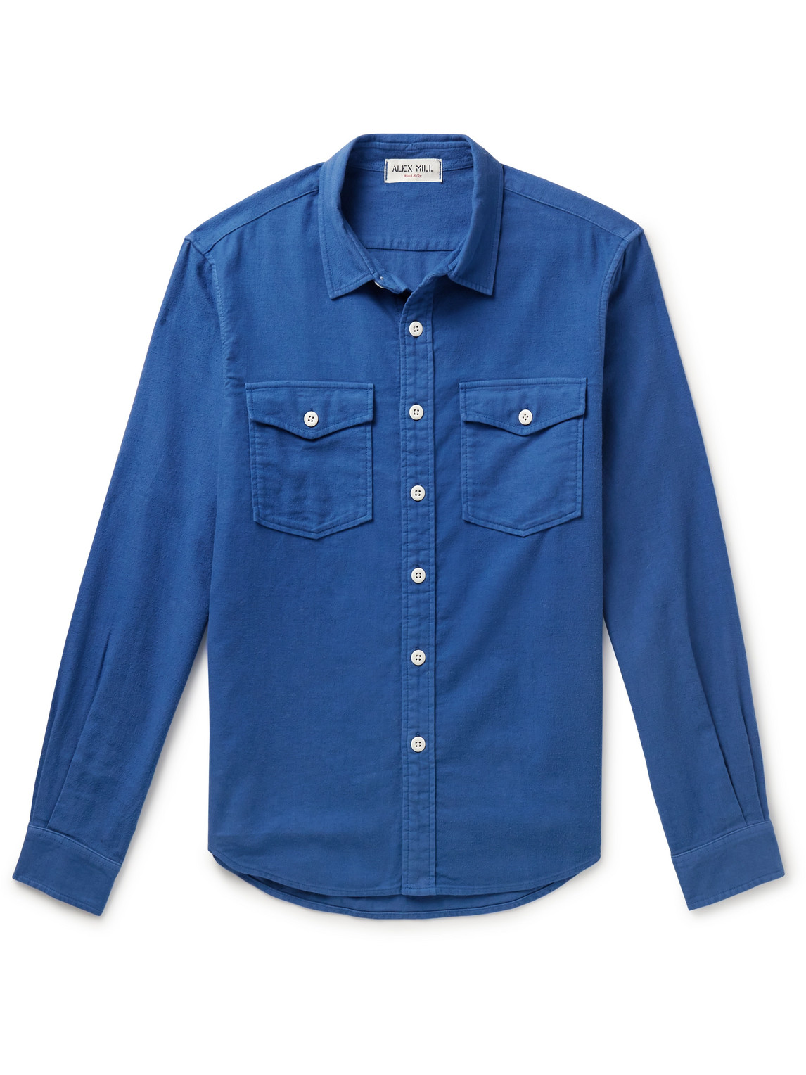 Alex Mill Frontier Brushed Cotton-flannel Shirt In Blue