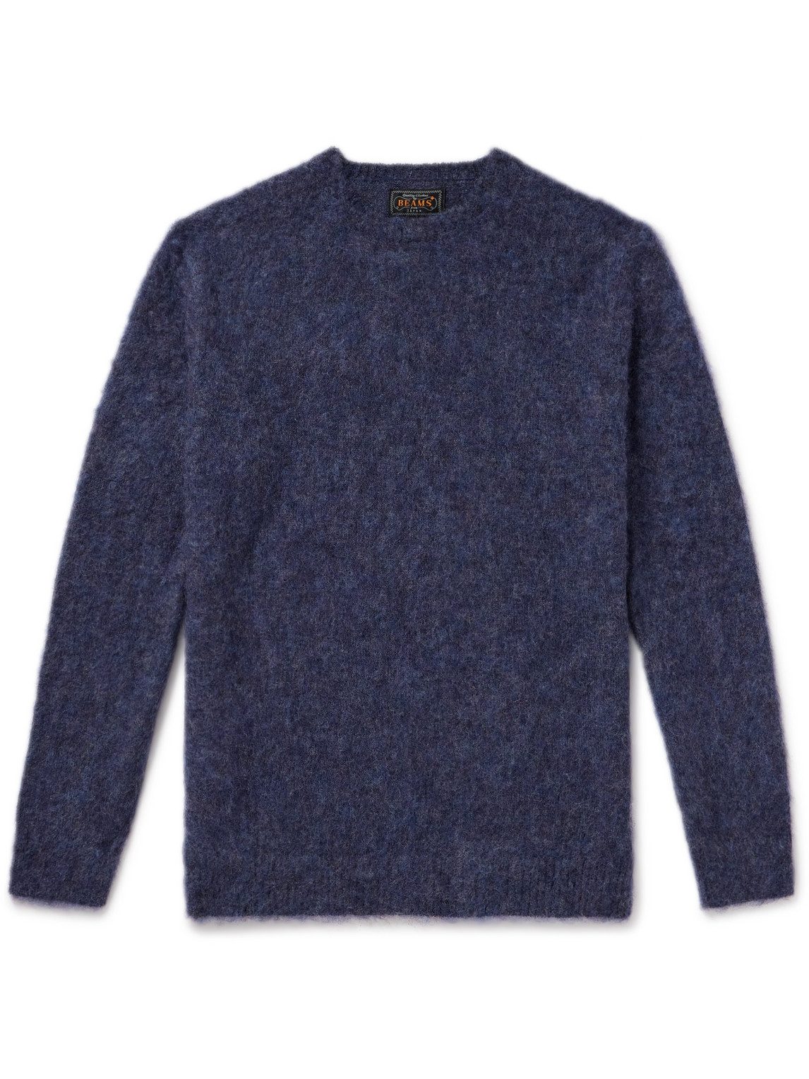 Beams Mohair-blend Sweater In Blue