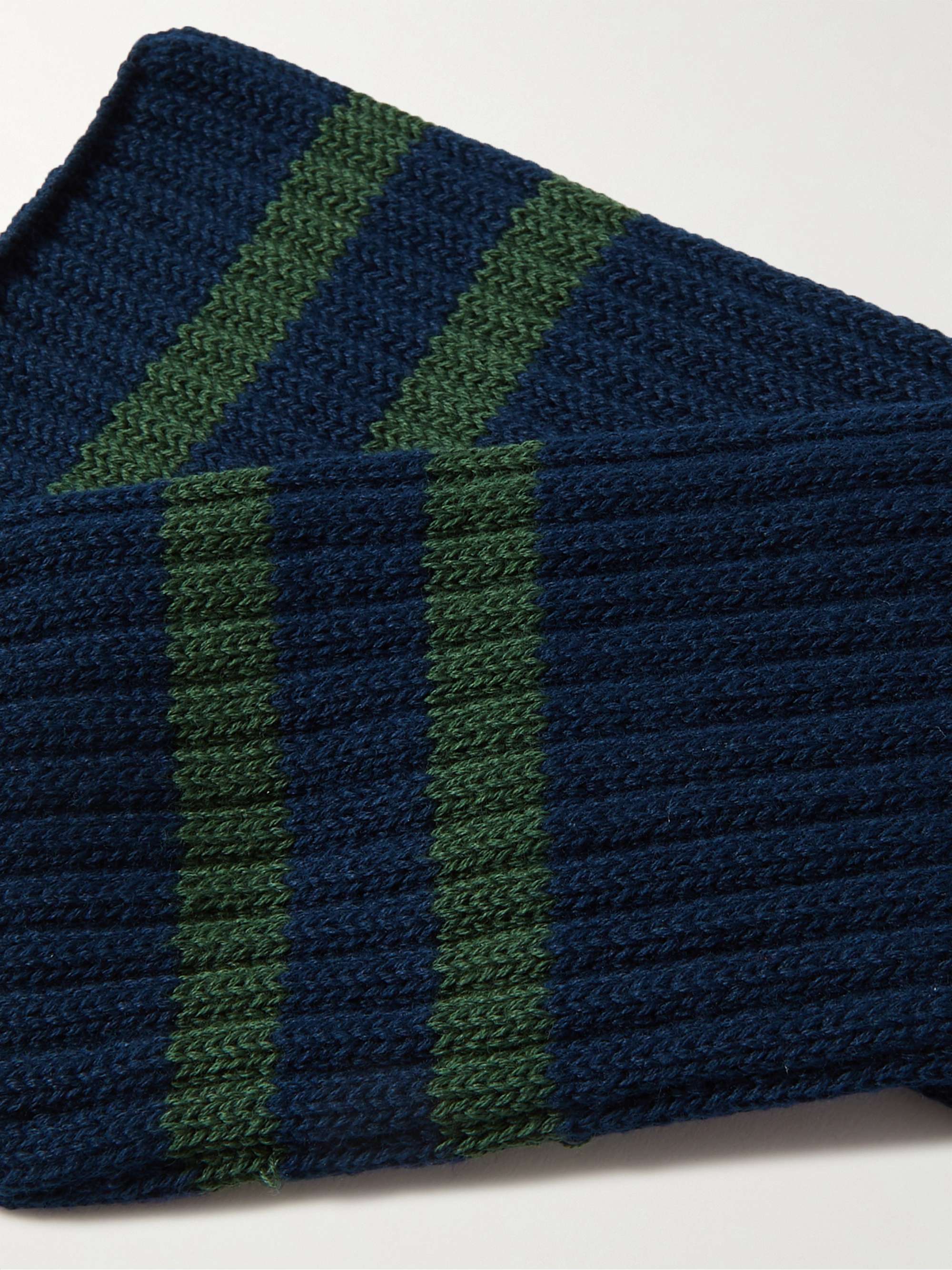 BEAMS PLUS Schoolboy Ribbed Cotton-Blend Socks