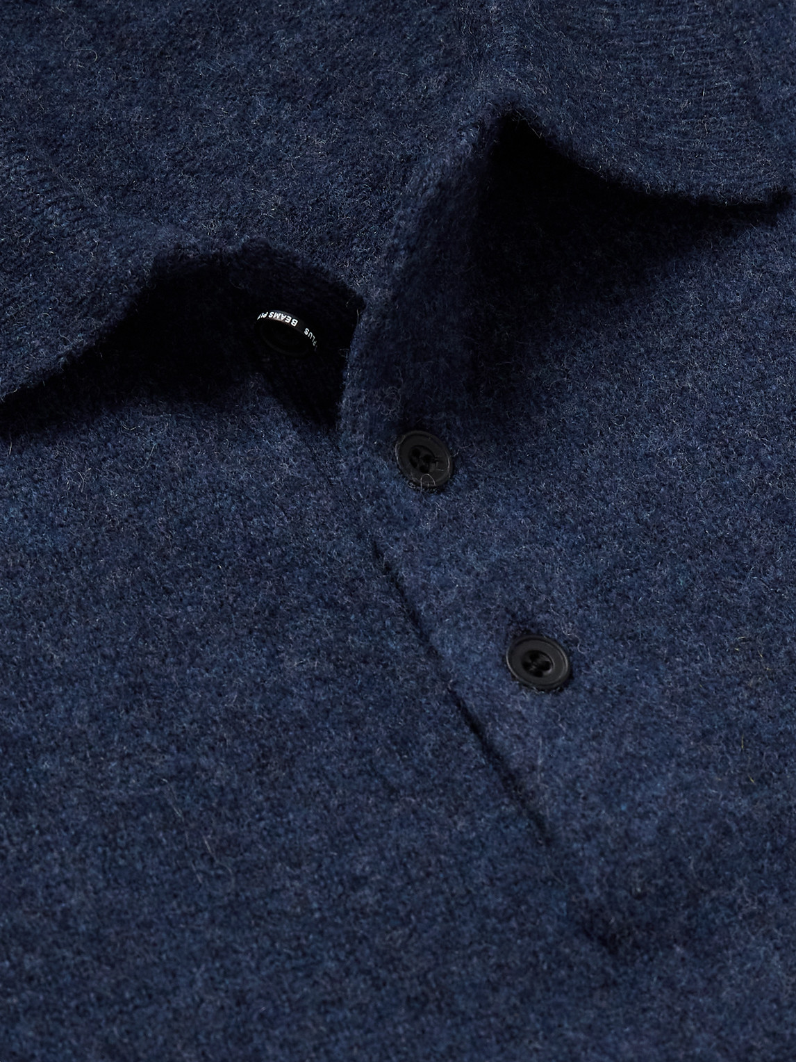  Beams Plus - Wool Polo Shirt - Men - Blue - S 