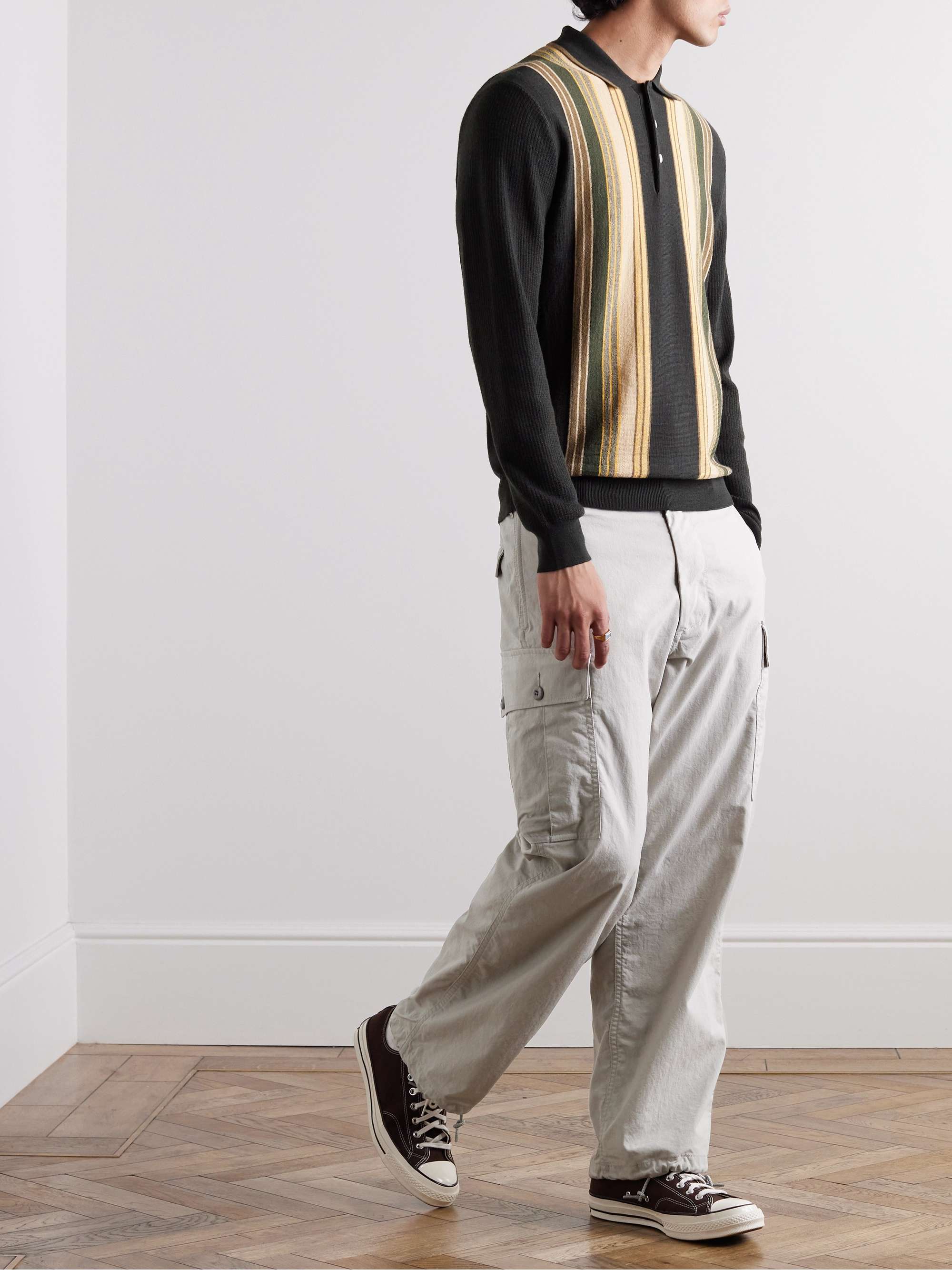 BEAMS PLUS Wide-Leg Shell Cargo Trousers for Men